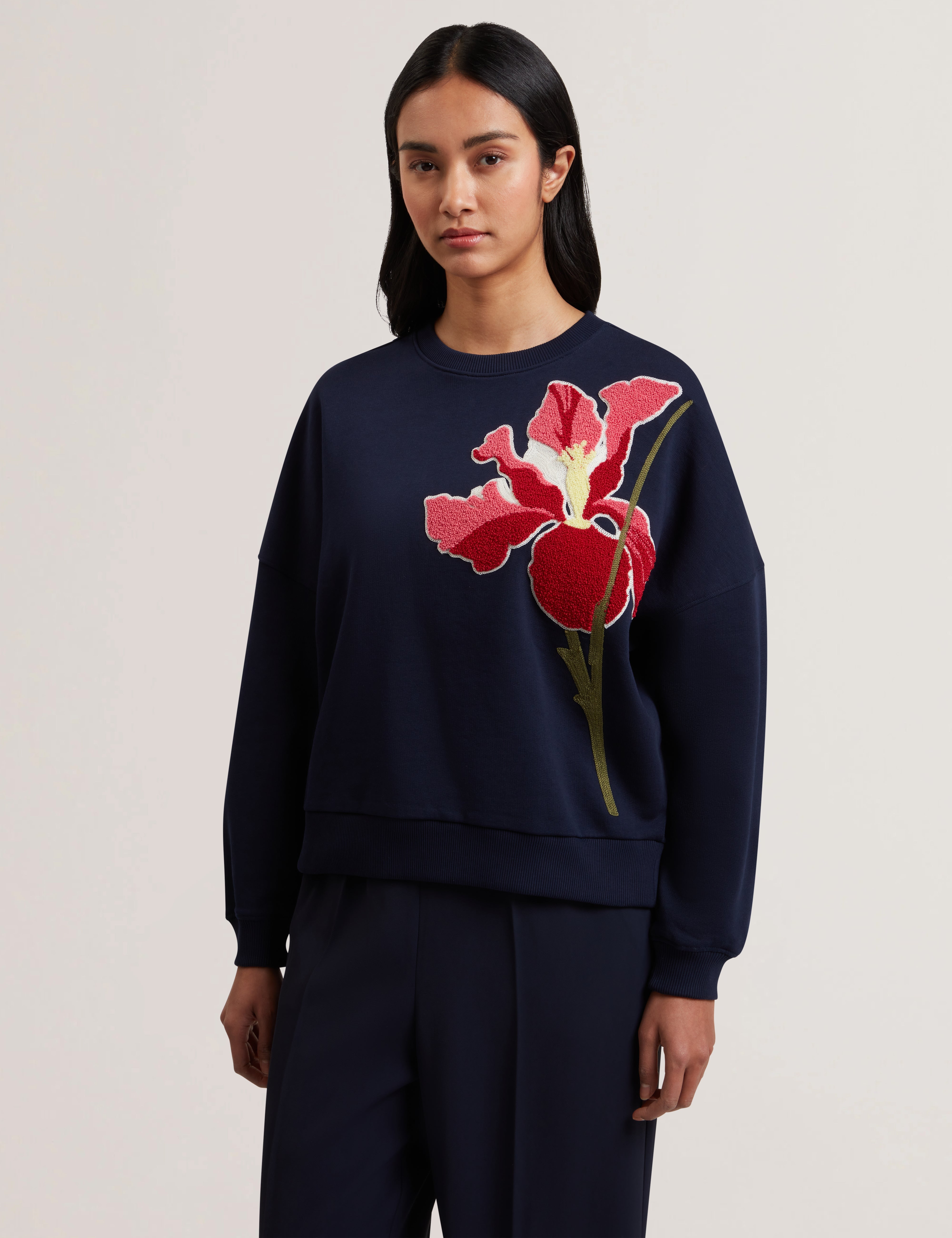 Sanderr Graphic Sweater Navy