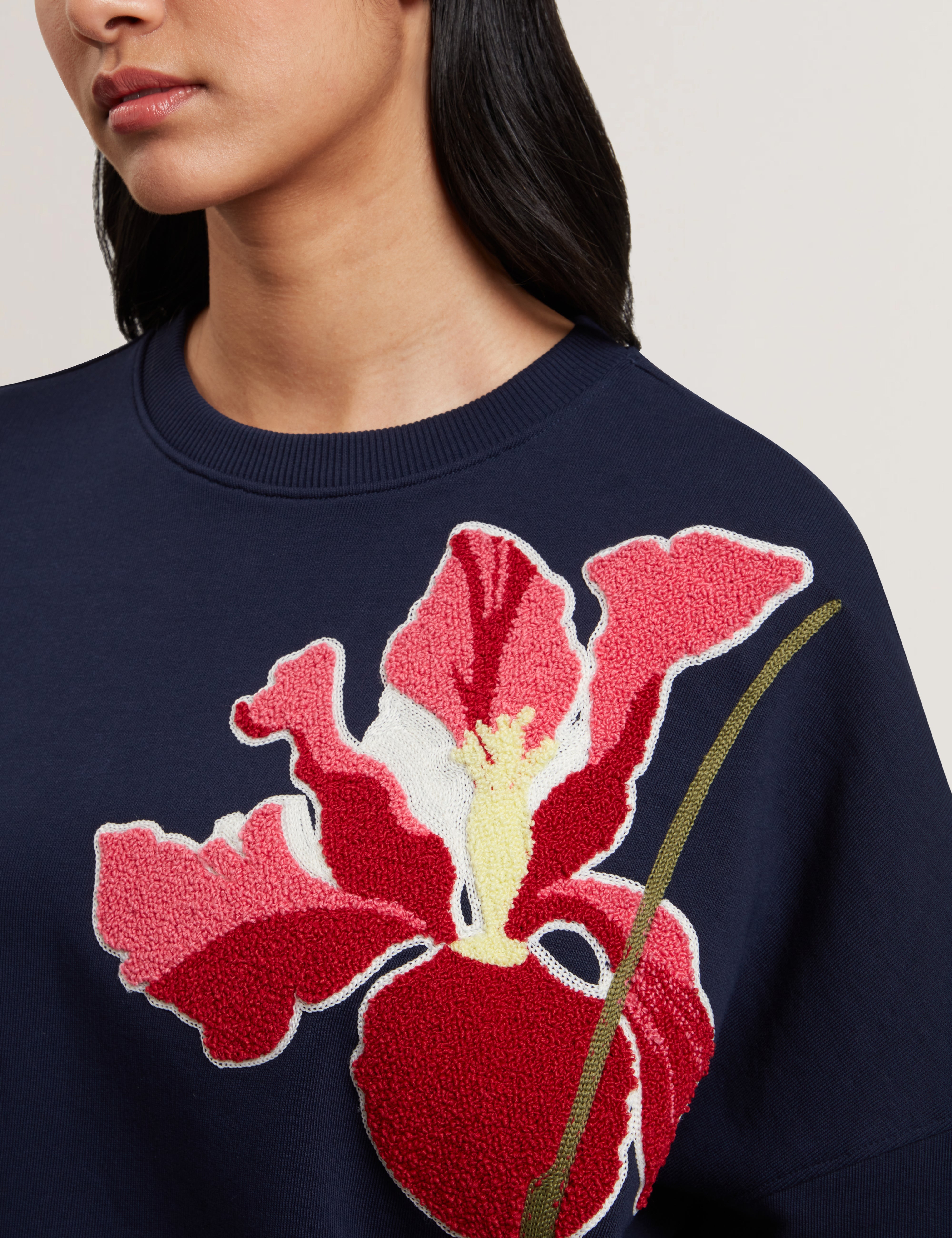 Sanderr Graphic Sweater Navy
