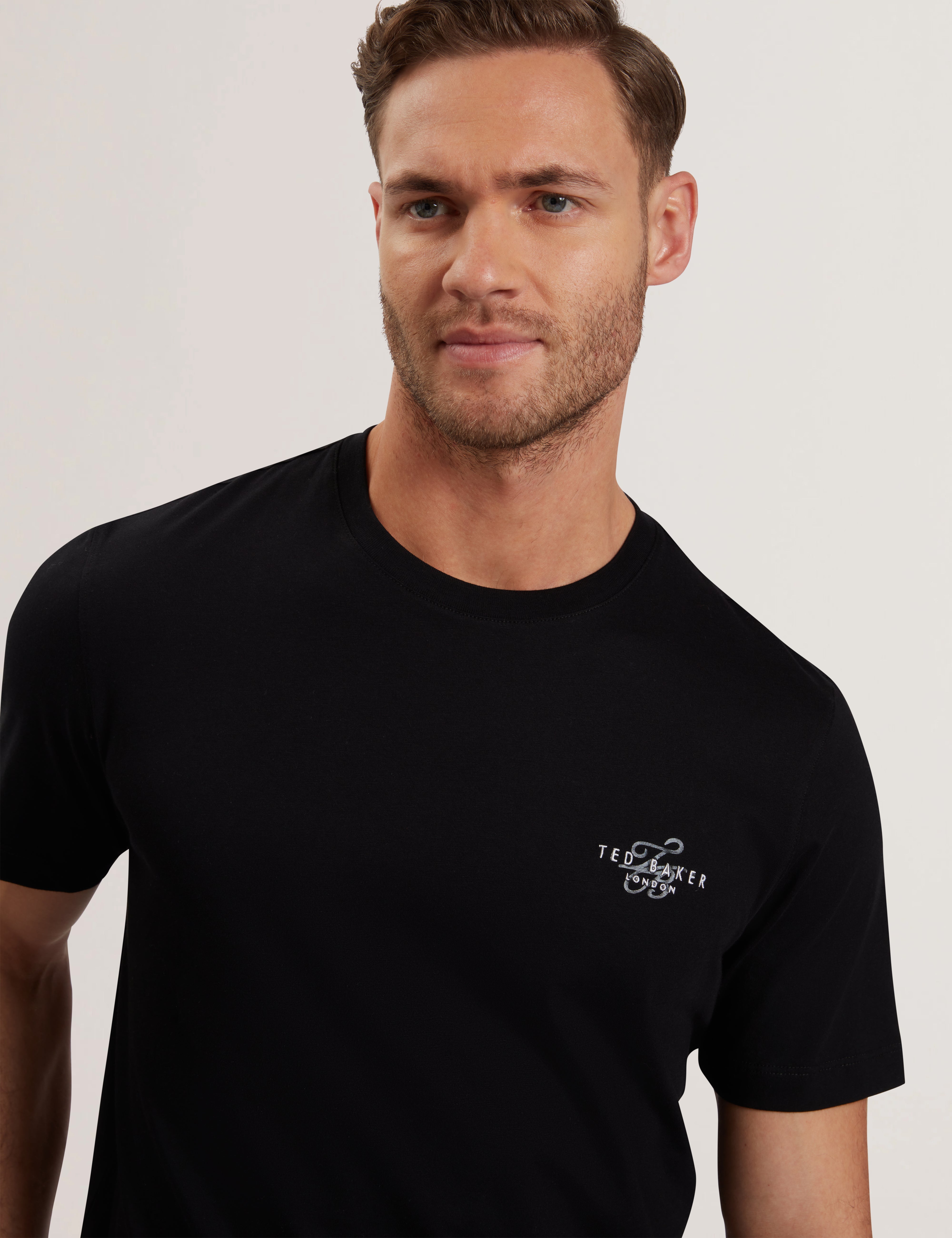 Tebars Short Sleeve Branded Script T Shirt Black