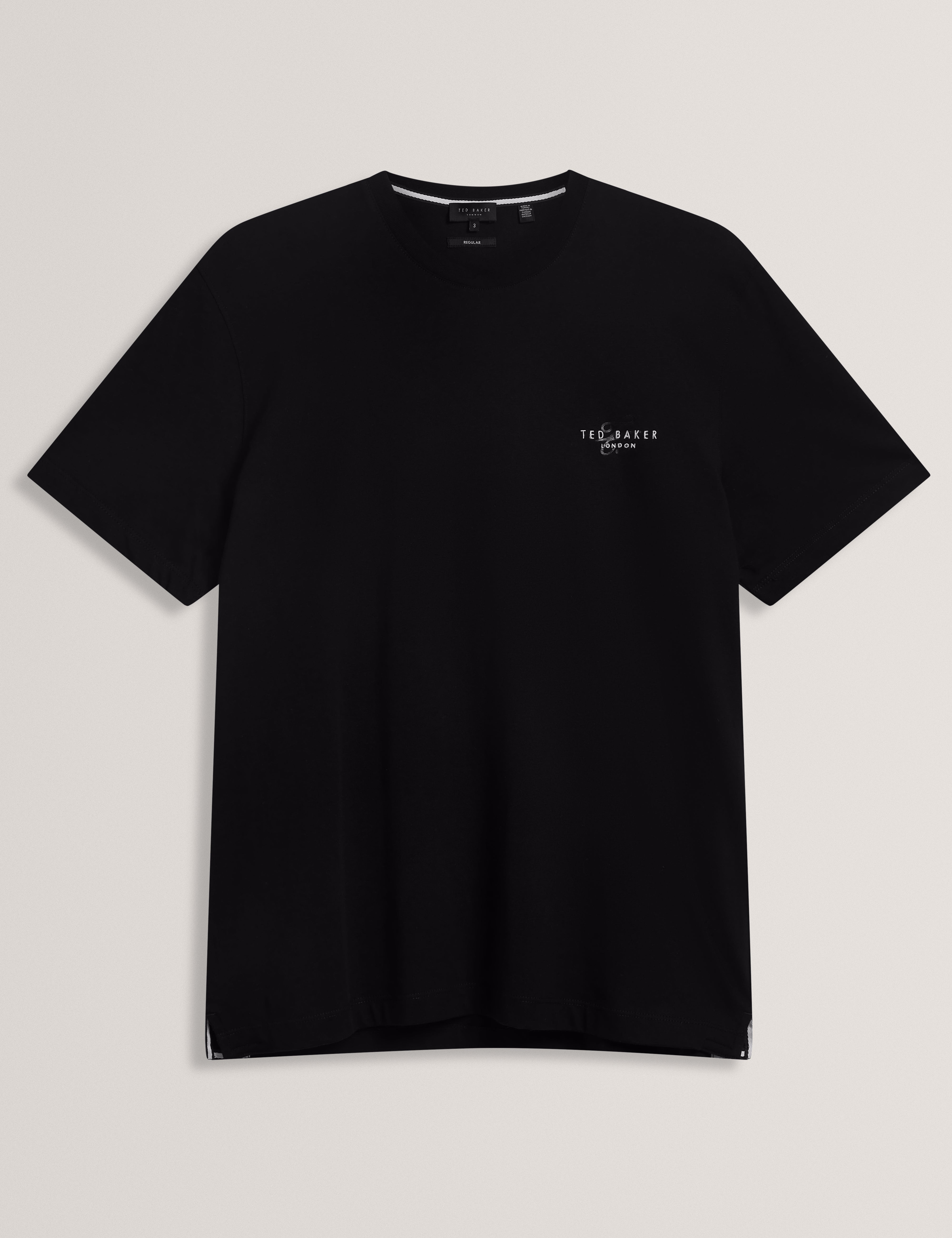 Tebars Short Sleeve Branded Script T Shirt Black