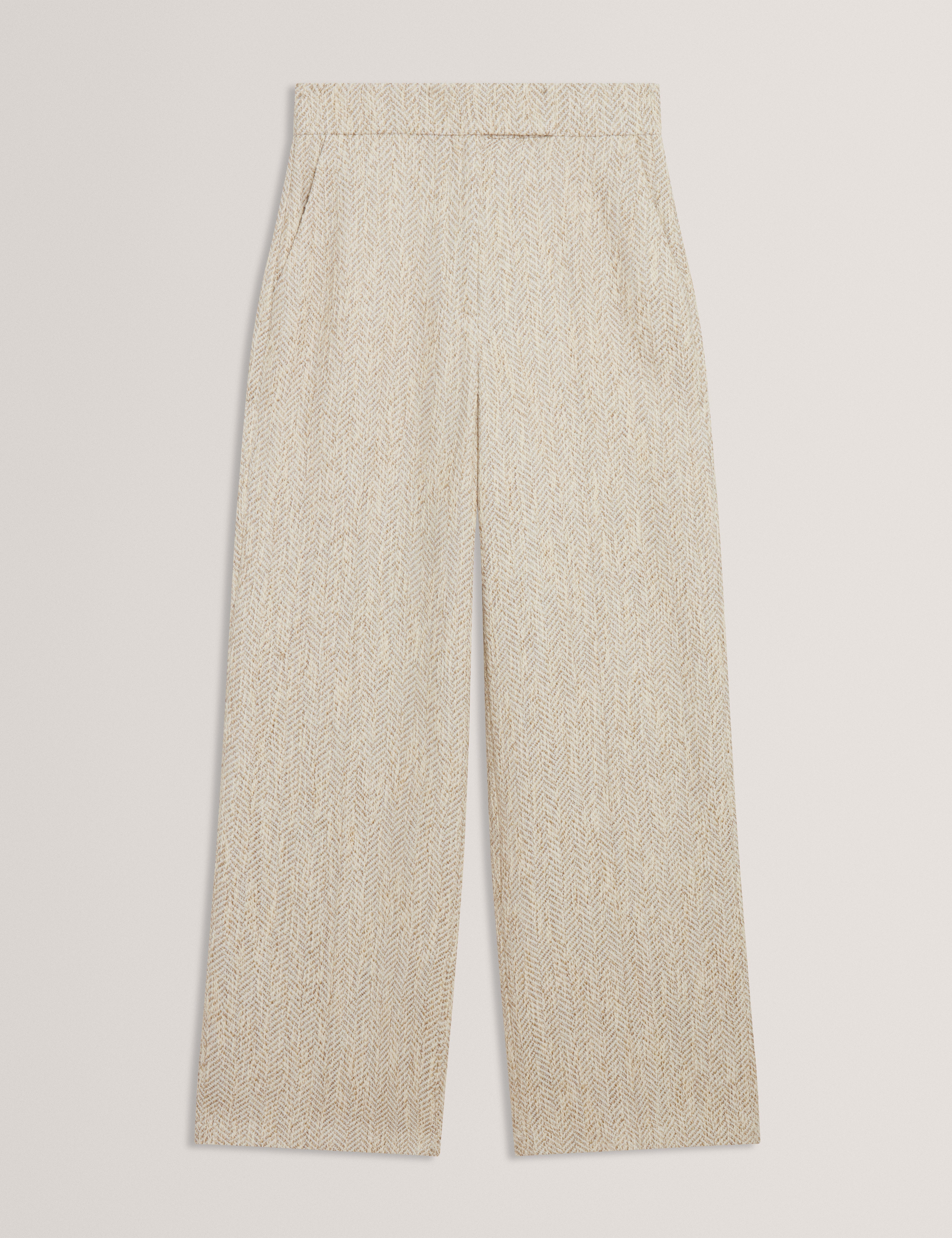 Vulpat Tailored Boucle Wide Leg Trouser Ivory