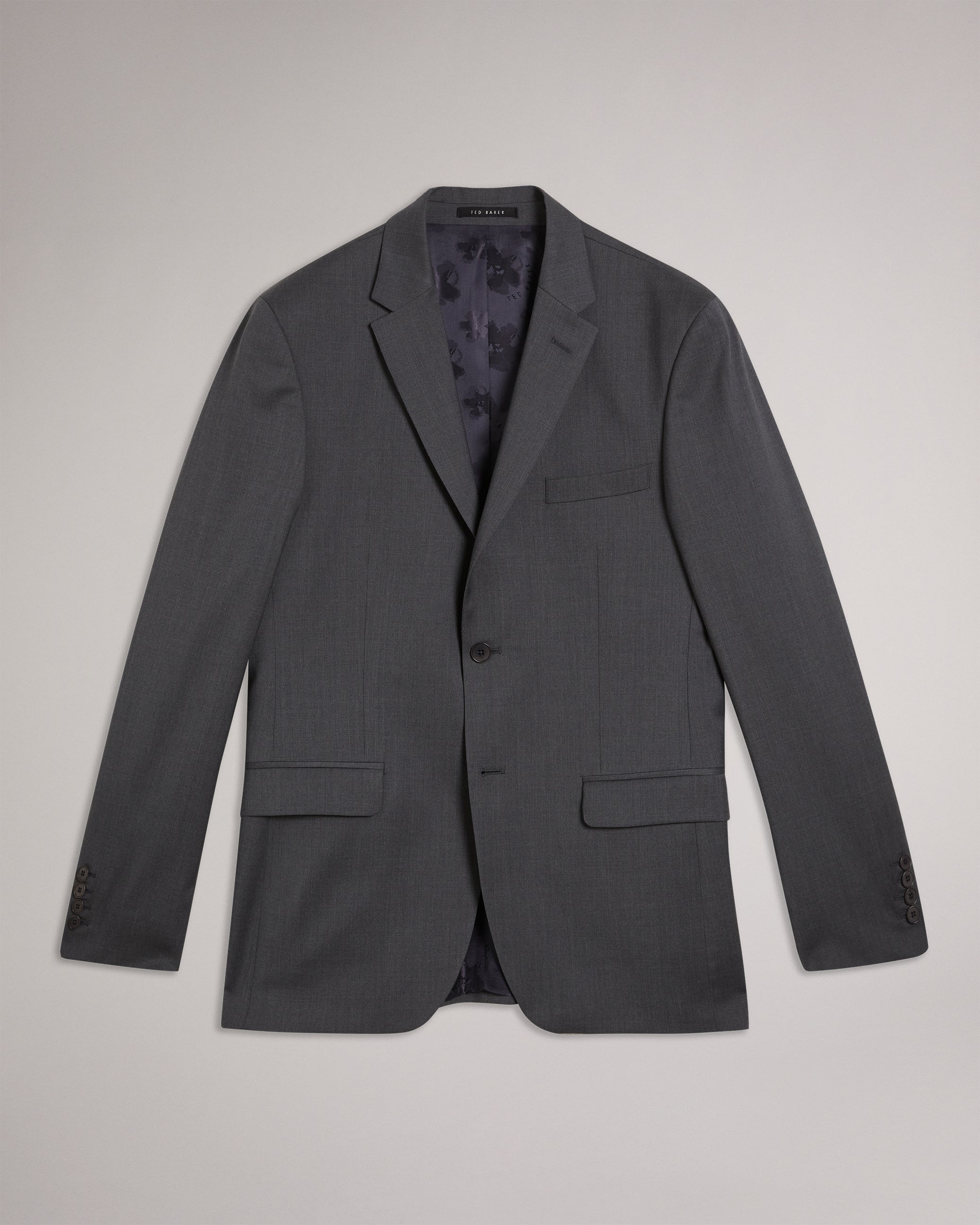 Irvinjs Slim Charcoal Twill Suit Jacket Charcoal