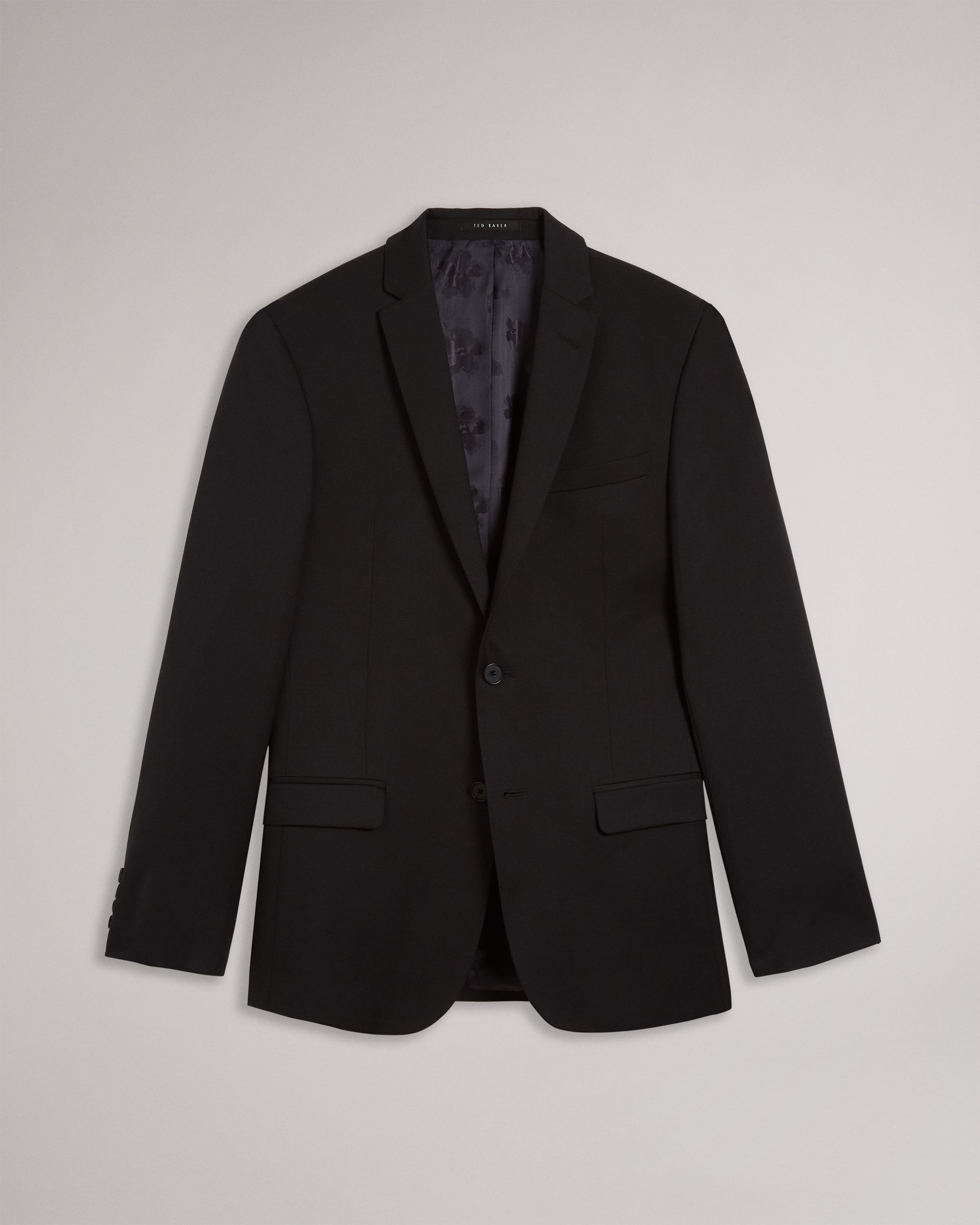 Dundejs Slim Fit Black Twill Suit Jacket Black