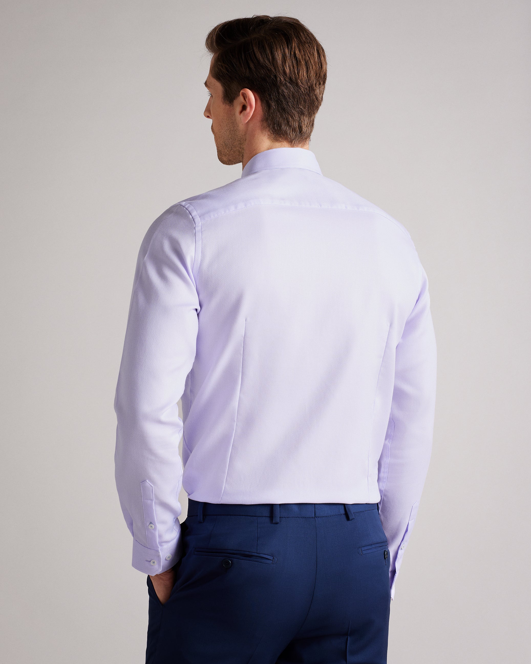 Daltoss Long Sleeve Slim Fit Shirt Lilac
