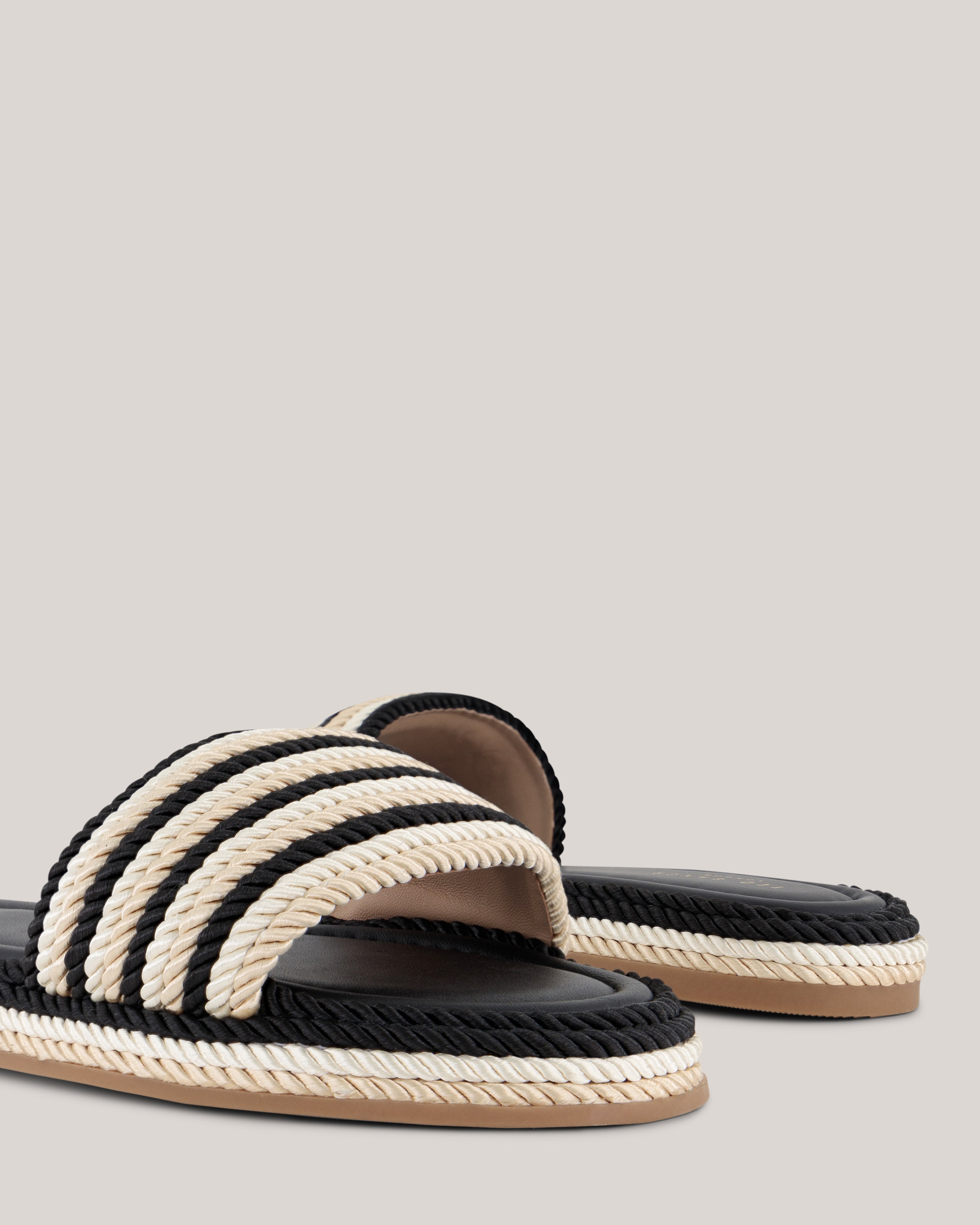 Portea Flat Espadrille Sandal Black