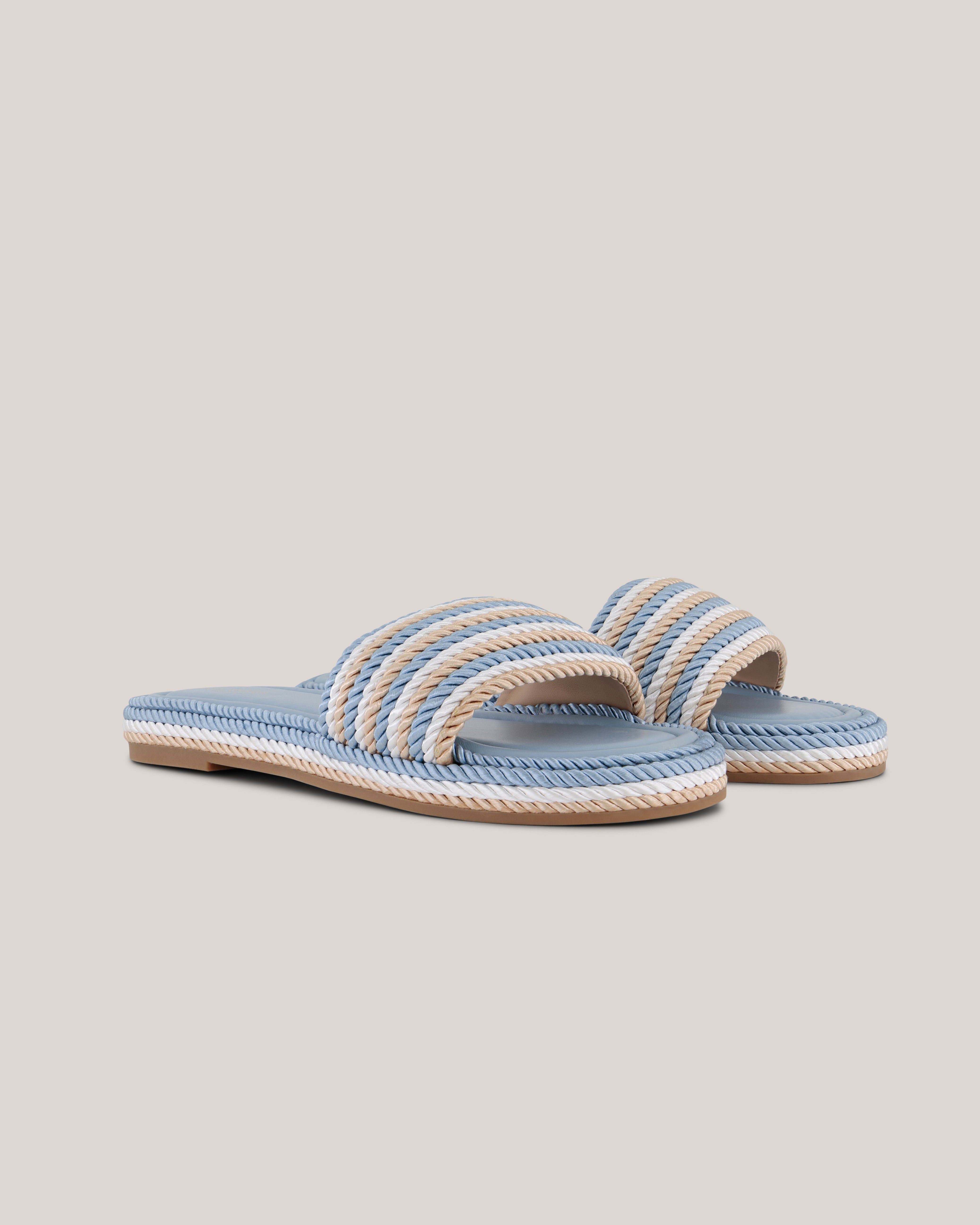 Portea Flat Espadrille Sandal Blue