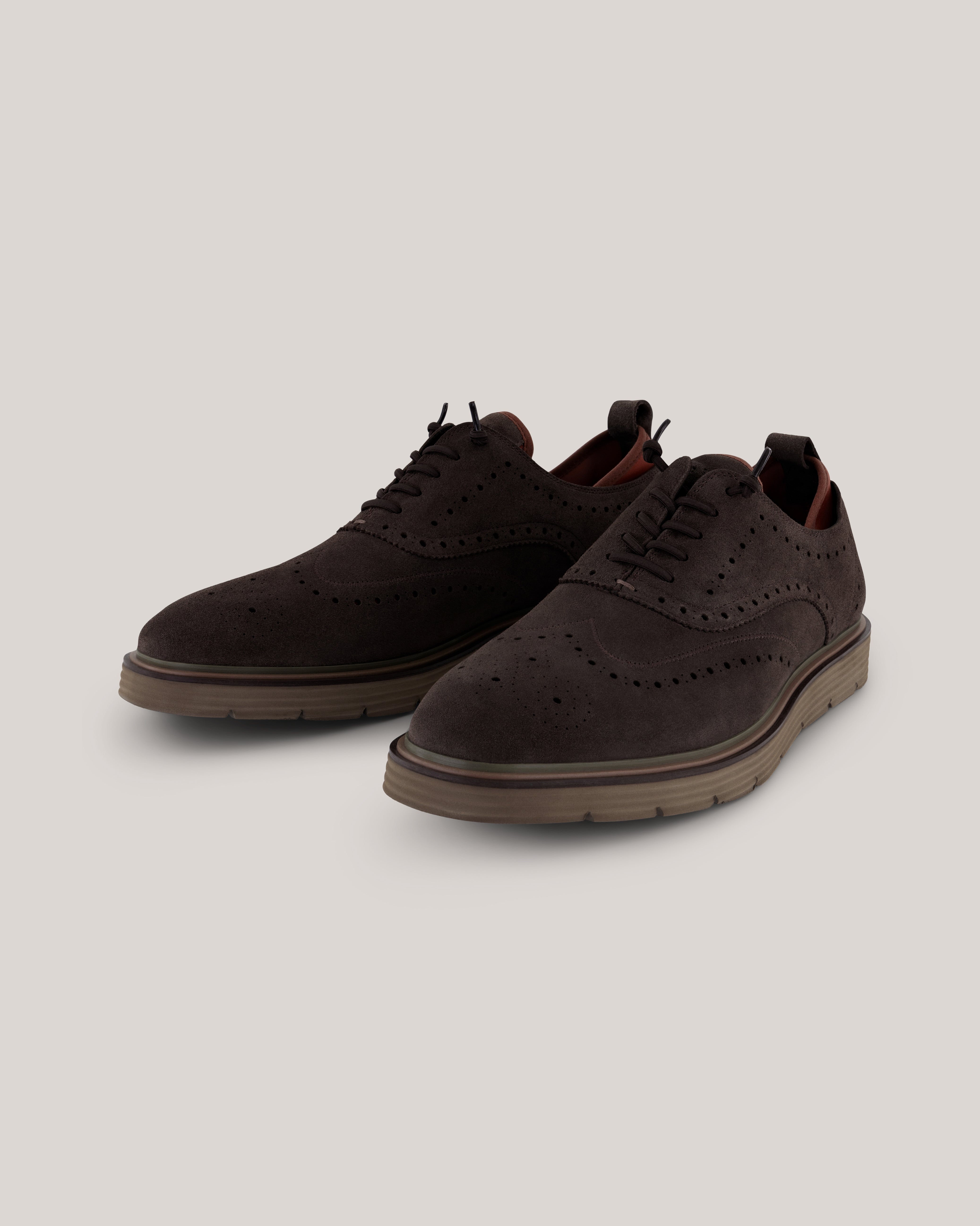 Colndle Brogue Detailed Leather Shoe Dk-Brown