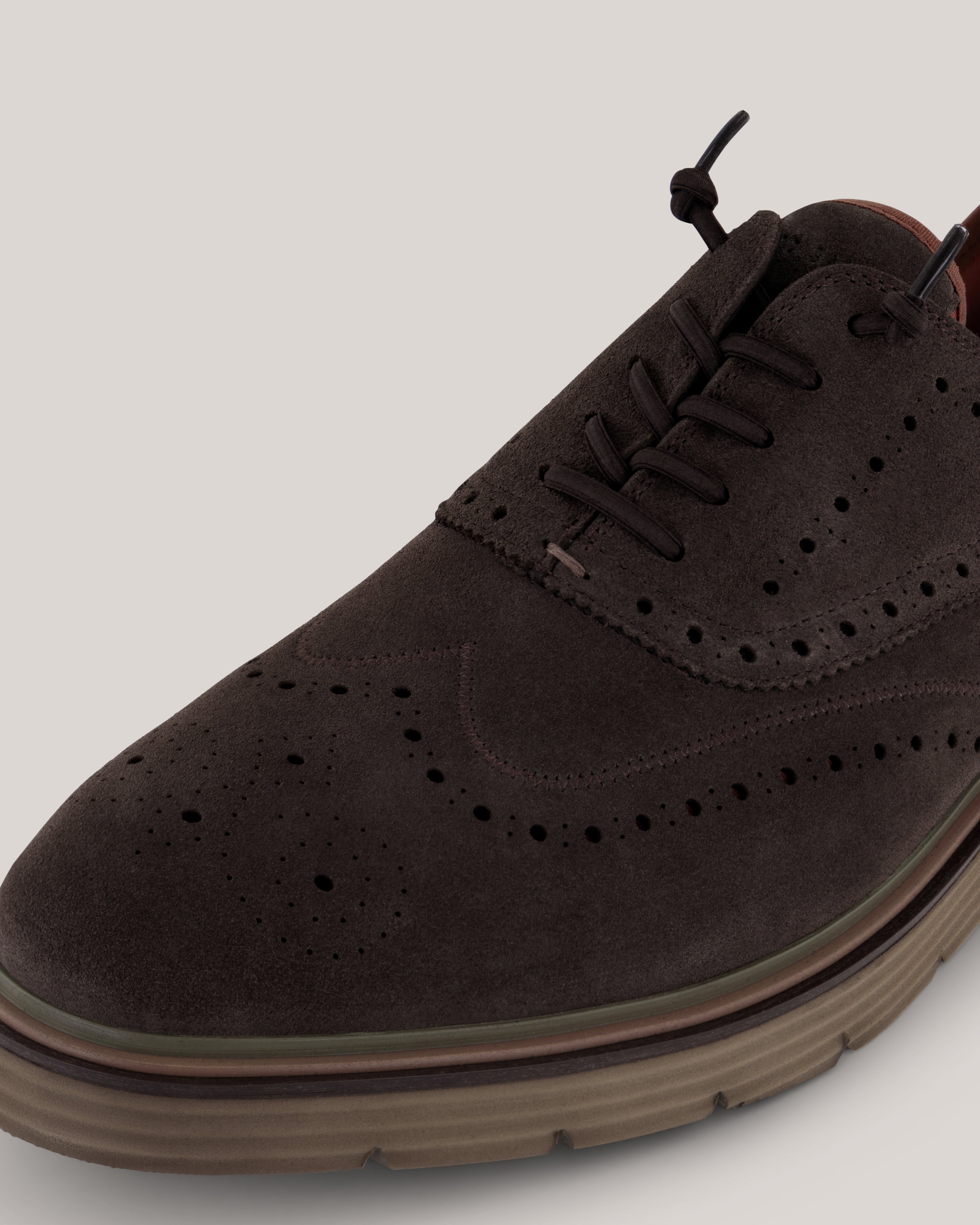 Colndle Brogue Detailed Leather Shoe Dk-Brown