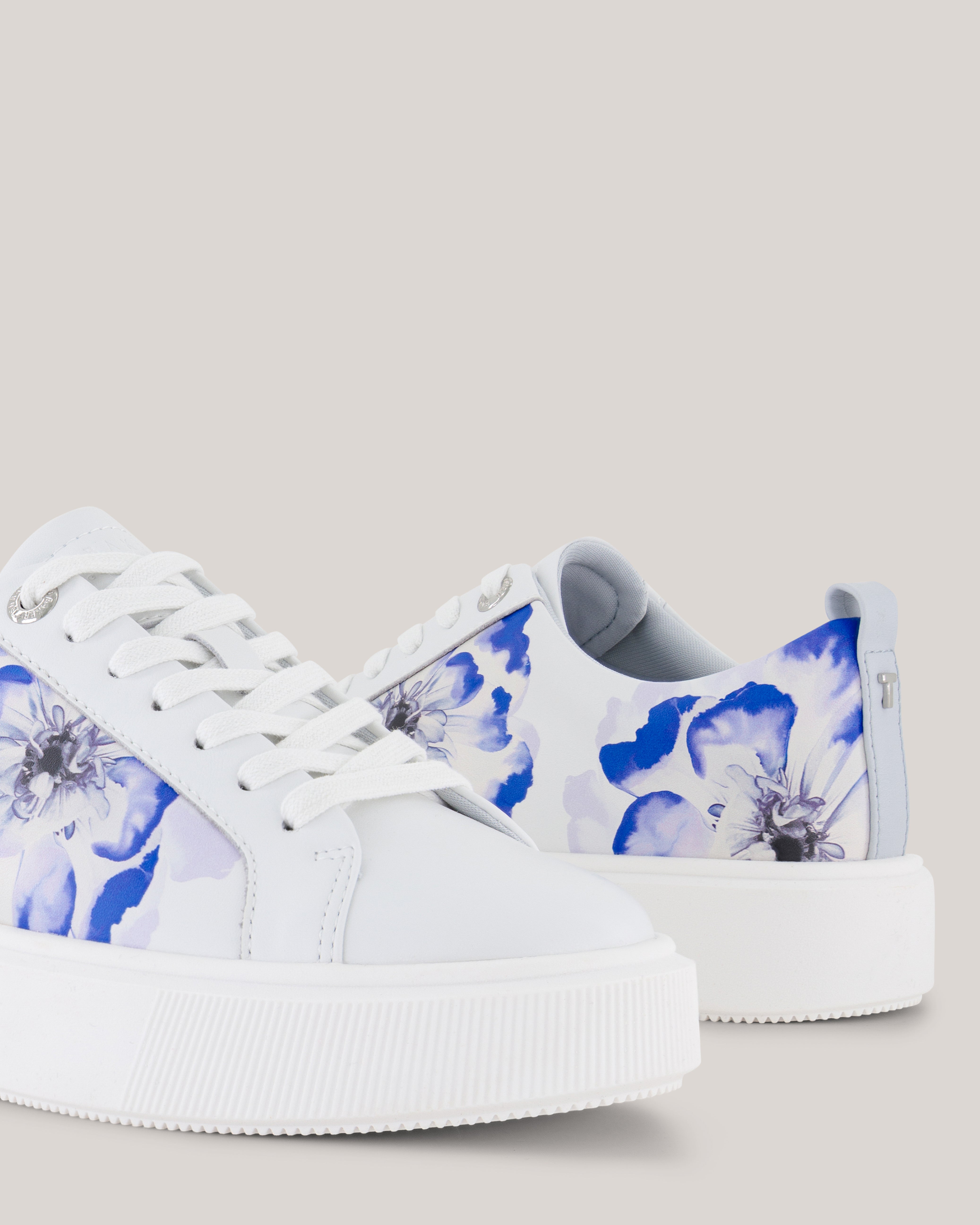 Averiiy Platform Leather Trainer Blue