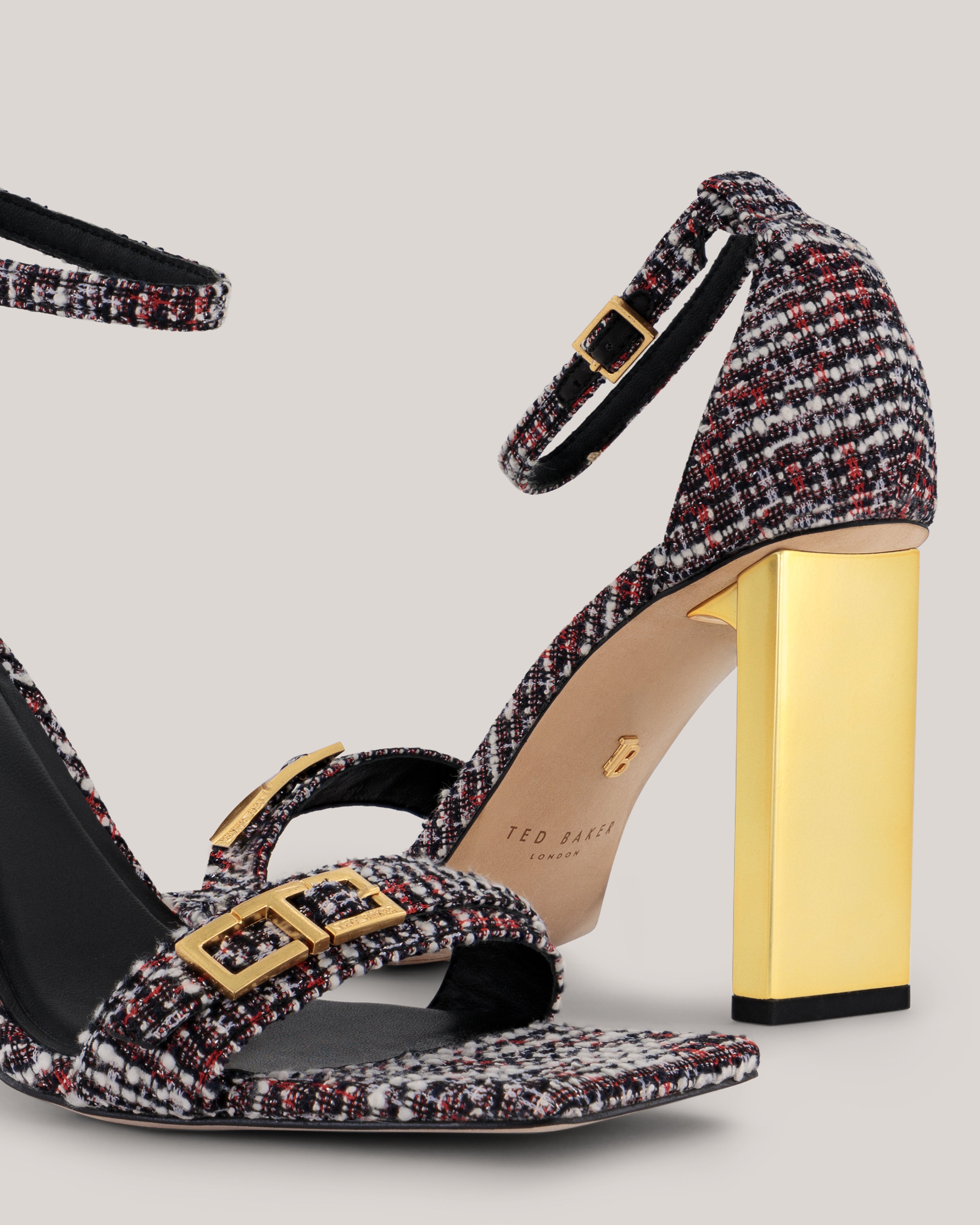 Vidatb T-Buckle Heeled Sandal Multicol