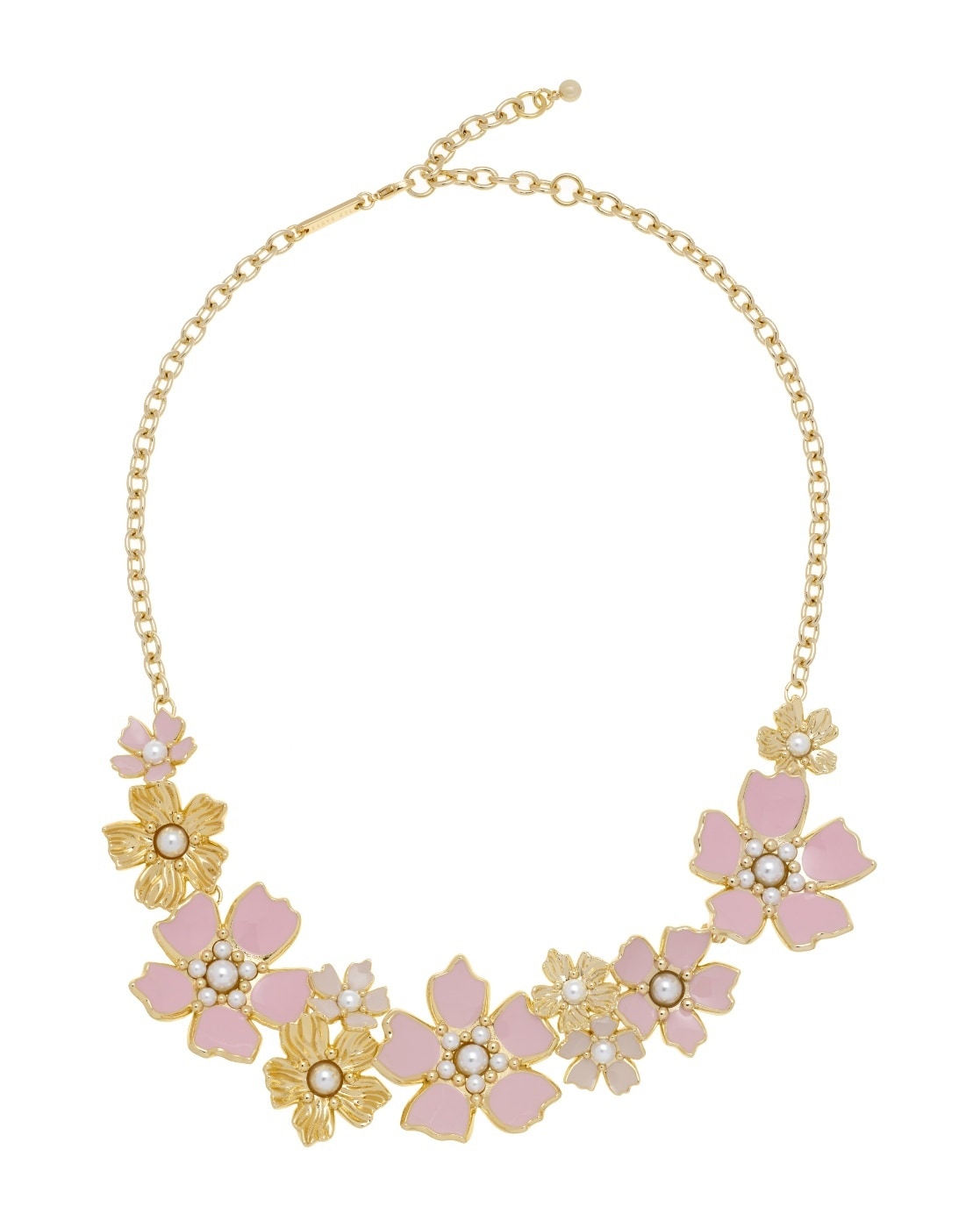 Petarla Flower Statement Necklace Gold