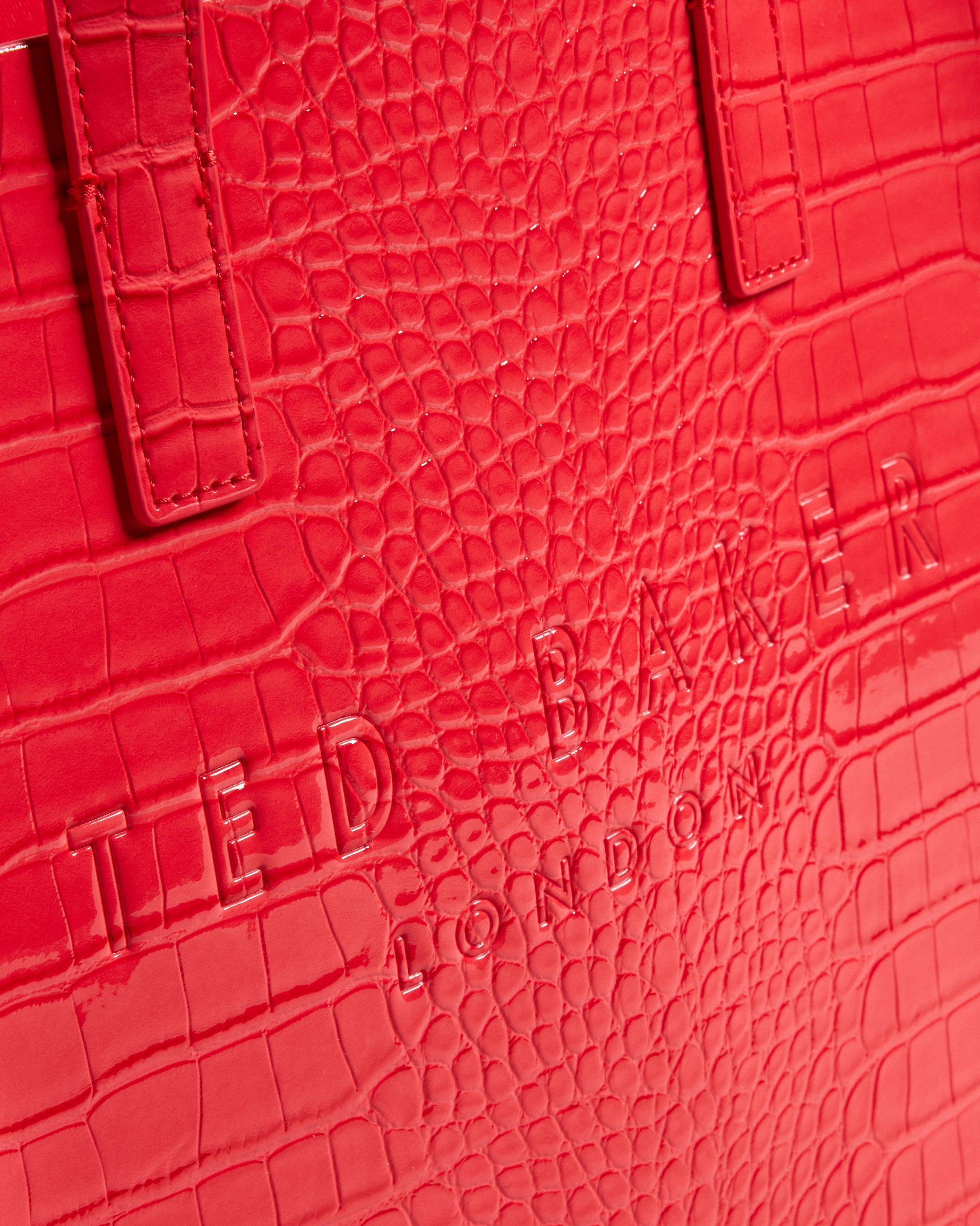 Reptcon Croc Detail Small Icon Bag Coral