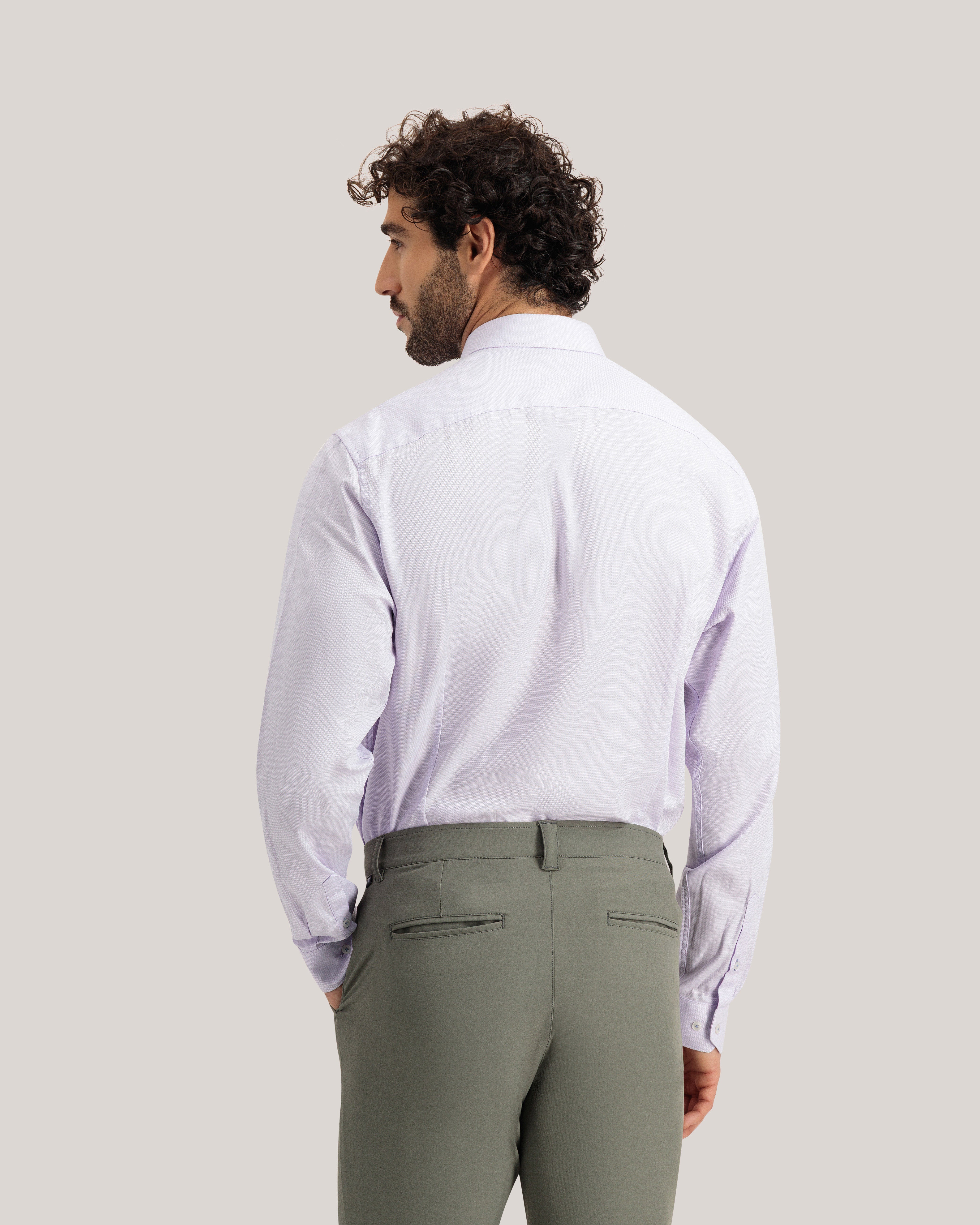 Tb182S Lilac Texture Shirt Lilac