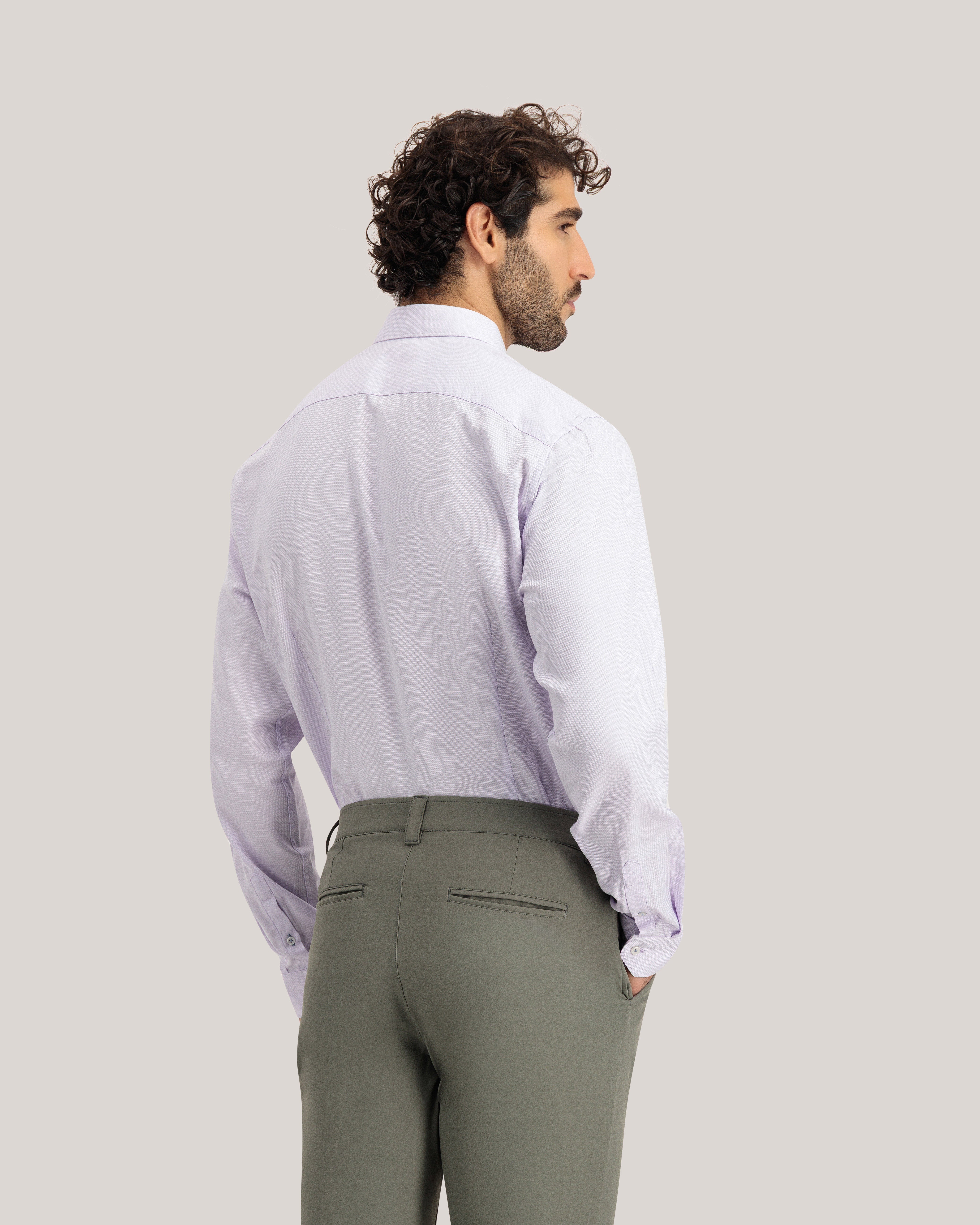 Tb182S Lilac Texture Shirt Lilac