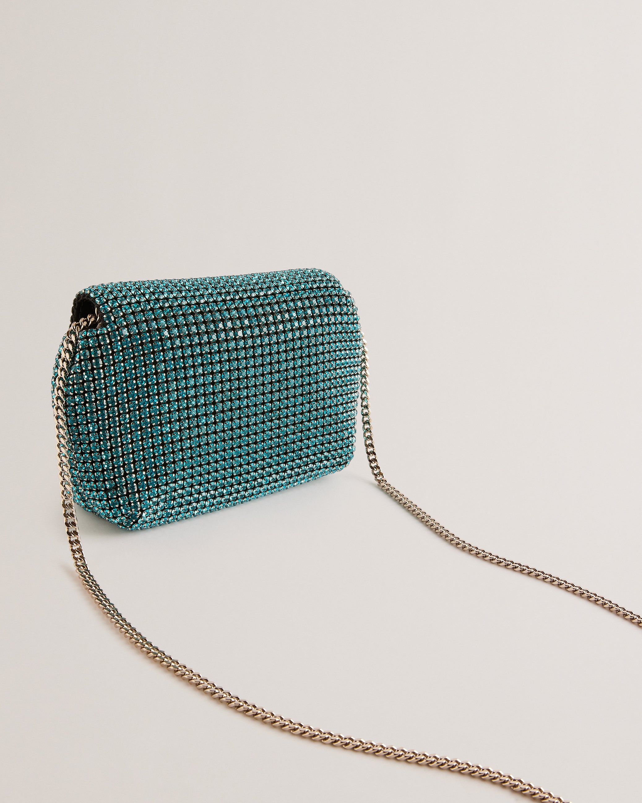 Gliters Crystal Mini Cross Body Bag Lt-Blue