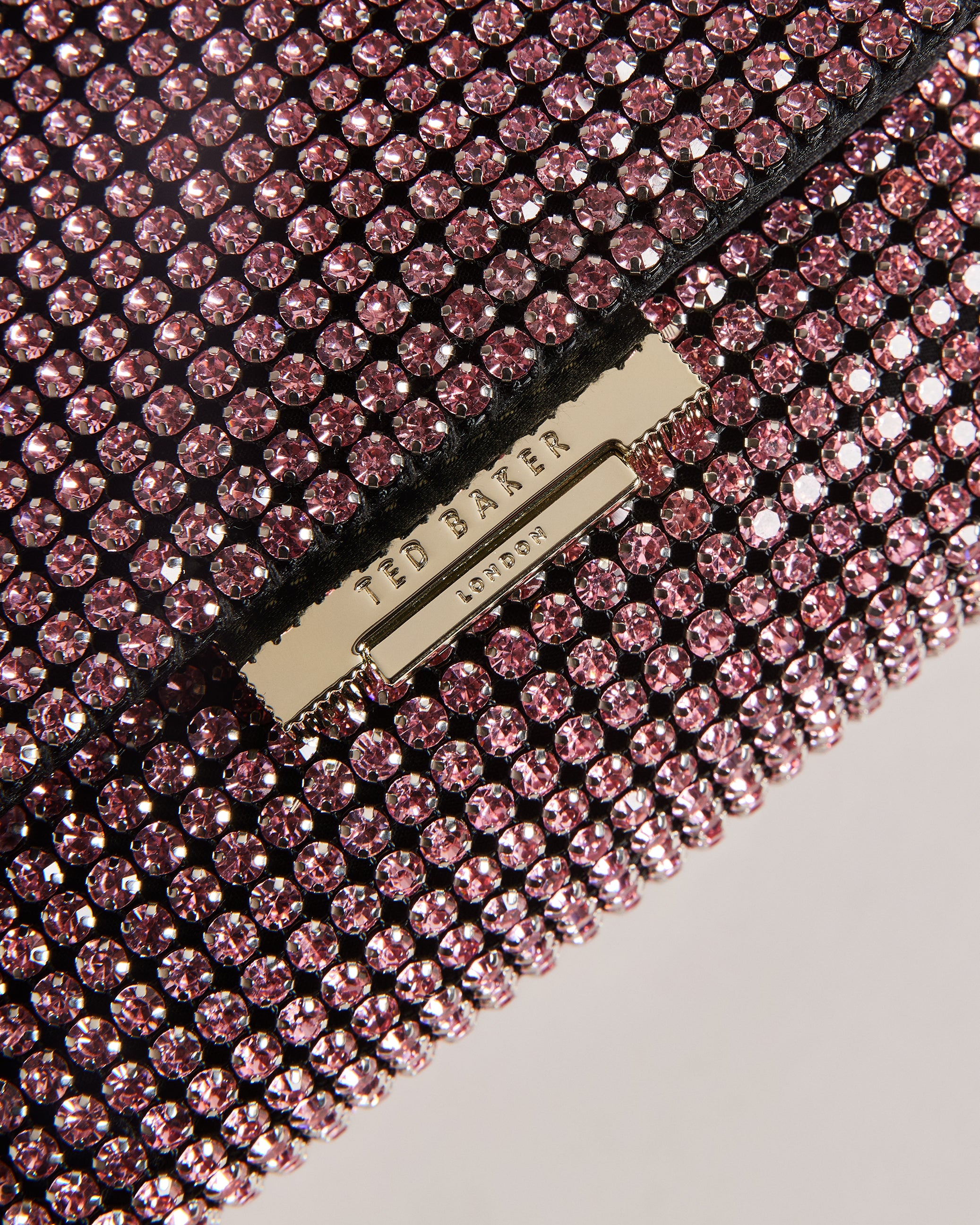 Gliters Crystal Mini Cross Body Bag Pl-Pink