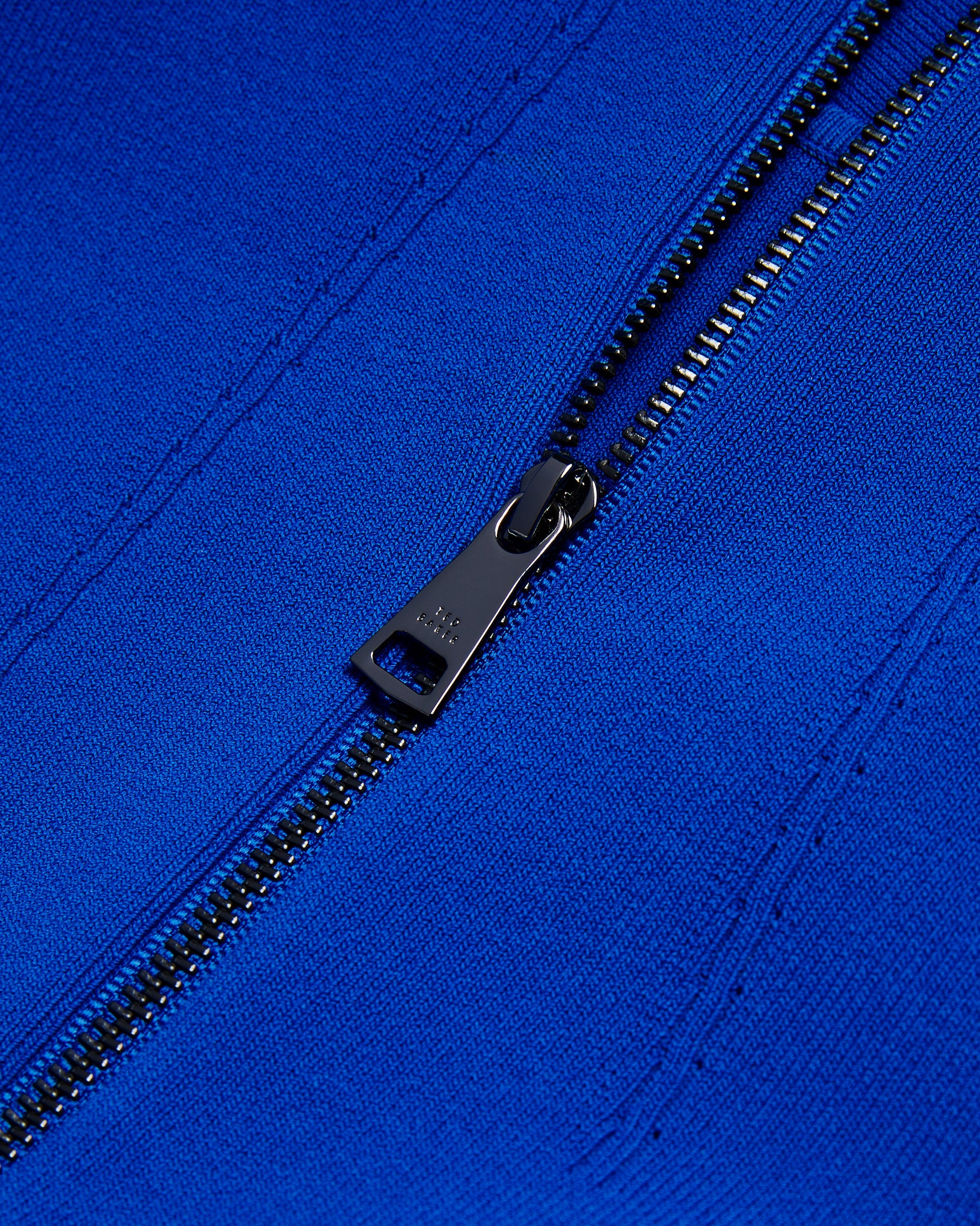 Lounia Fluted Sleeve Knitted Bodycon Midi Dress Mid-Blue