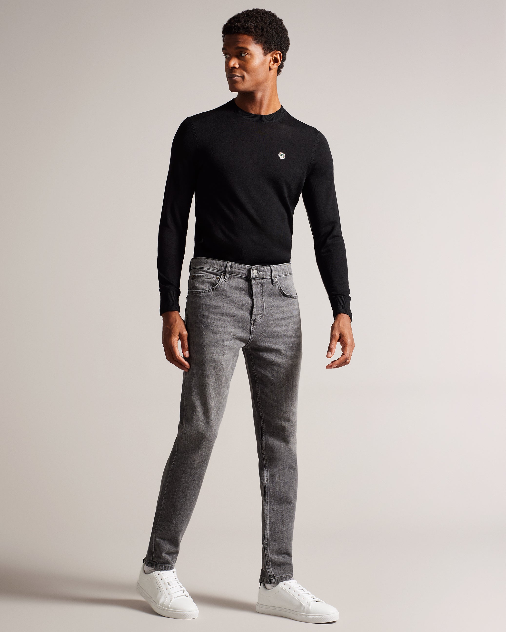 Elvvis Slim Fit Stretch Jeans Grey