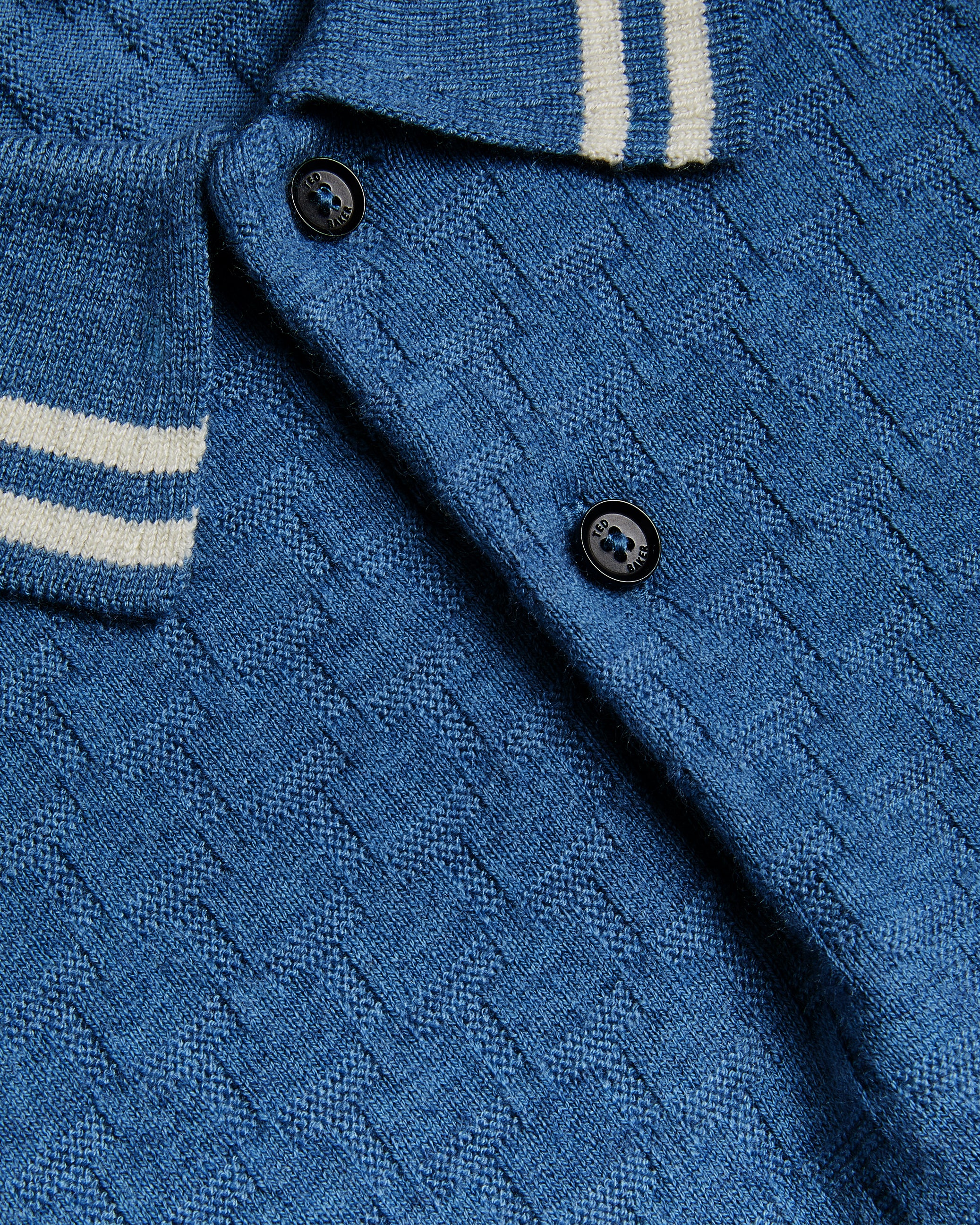 Mahana Short Sleeve Regular T Stitched Polo Shirt Blue