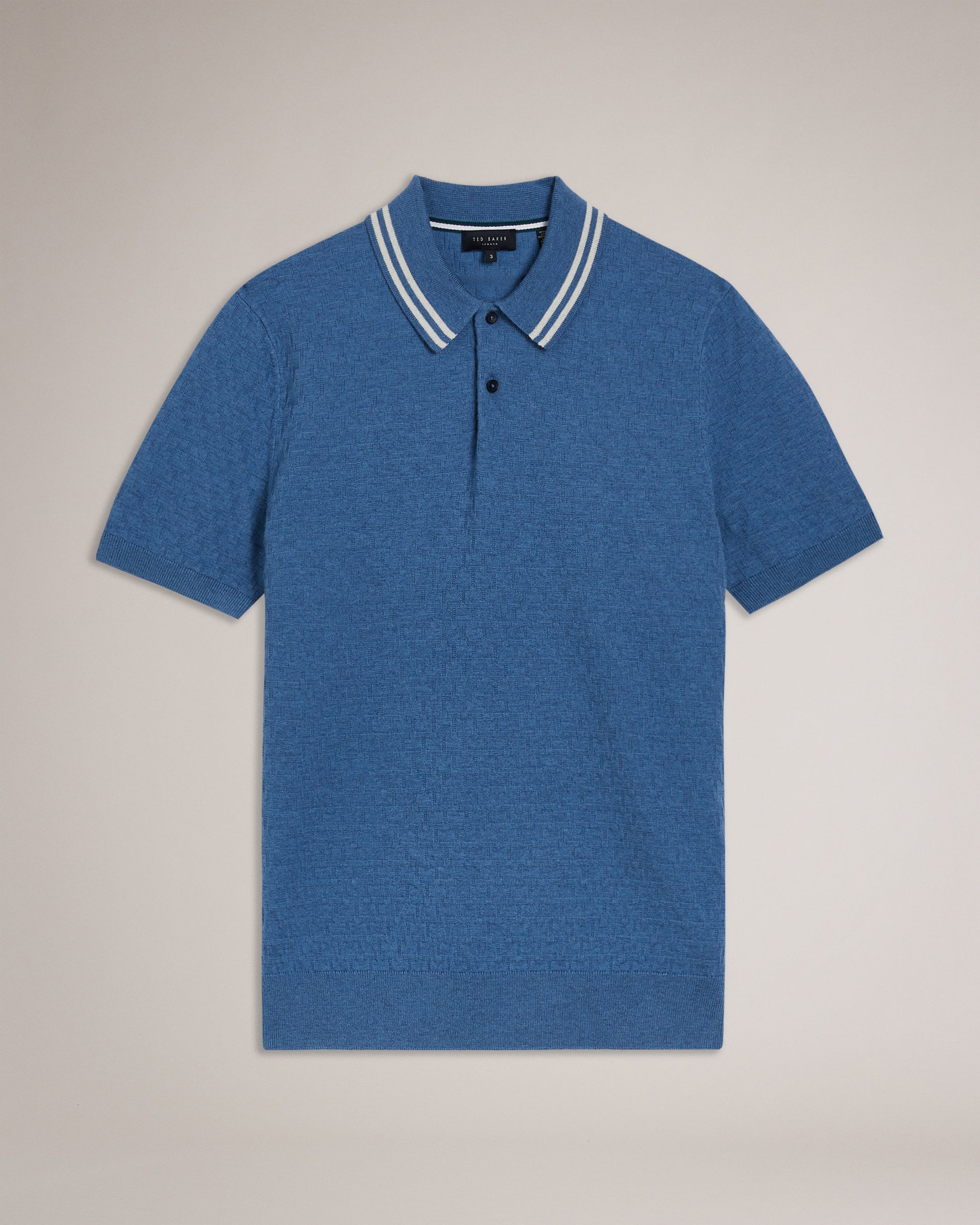 Mahana Short Sleeve Regular T Stitched Polo Shirt Blue