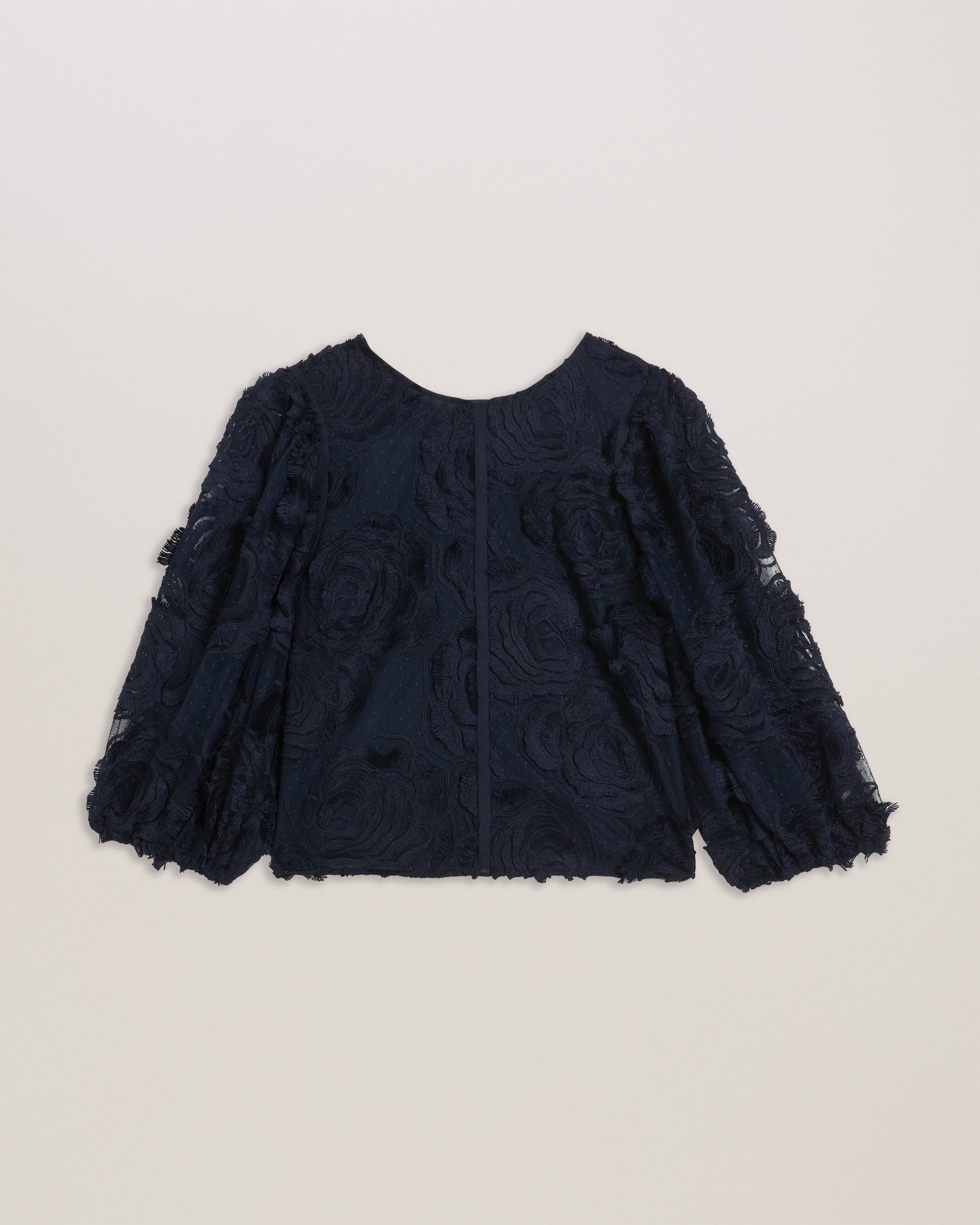 Eliiy Boxy Fit Puffed Sleeve Top Navy