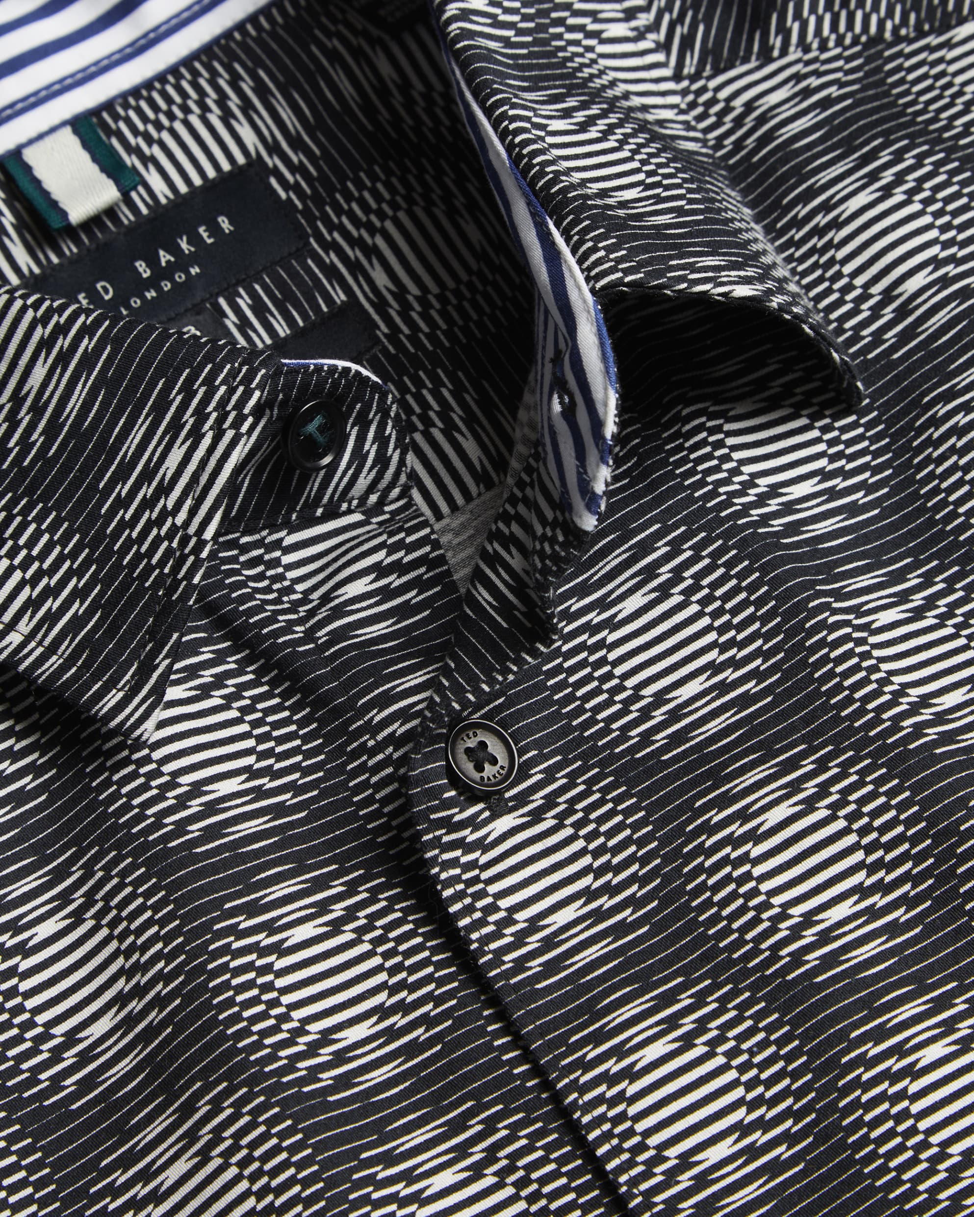 Pearsho Short Sleeve Circle Geometric Shirt Black
