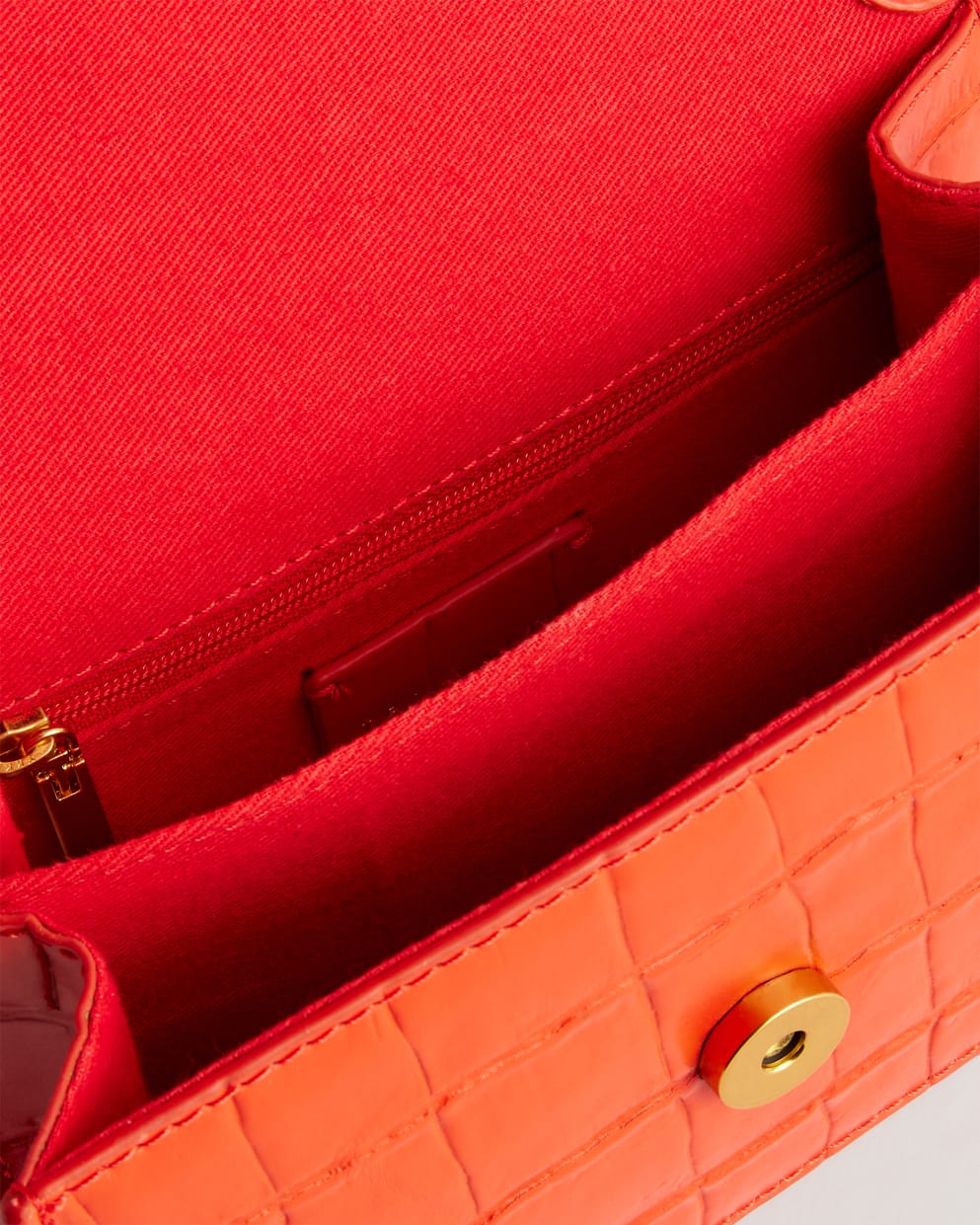 Ssloane Leather Padlock Mini Shoulder Bag Brt-Red