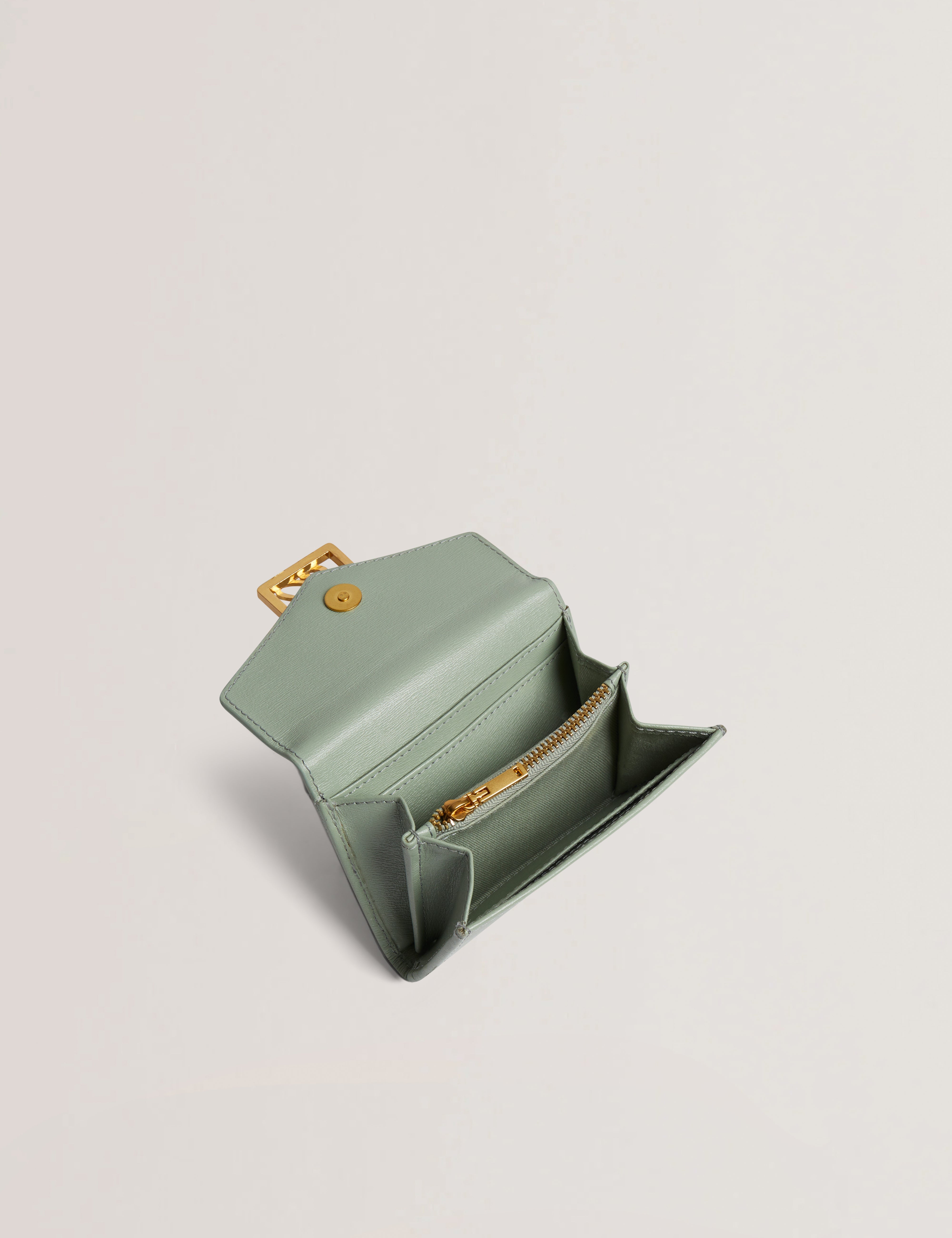 Shop Anilisa Tb Detail Small Leather Purse Lt-Green for Women