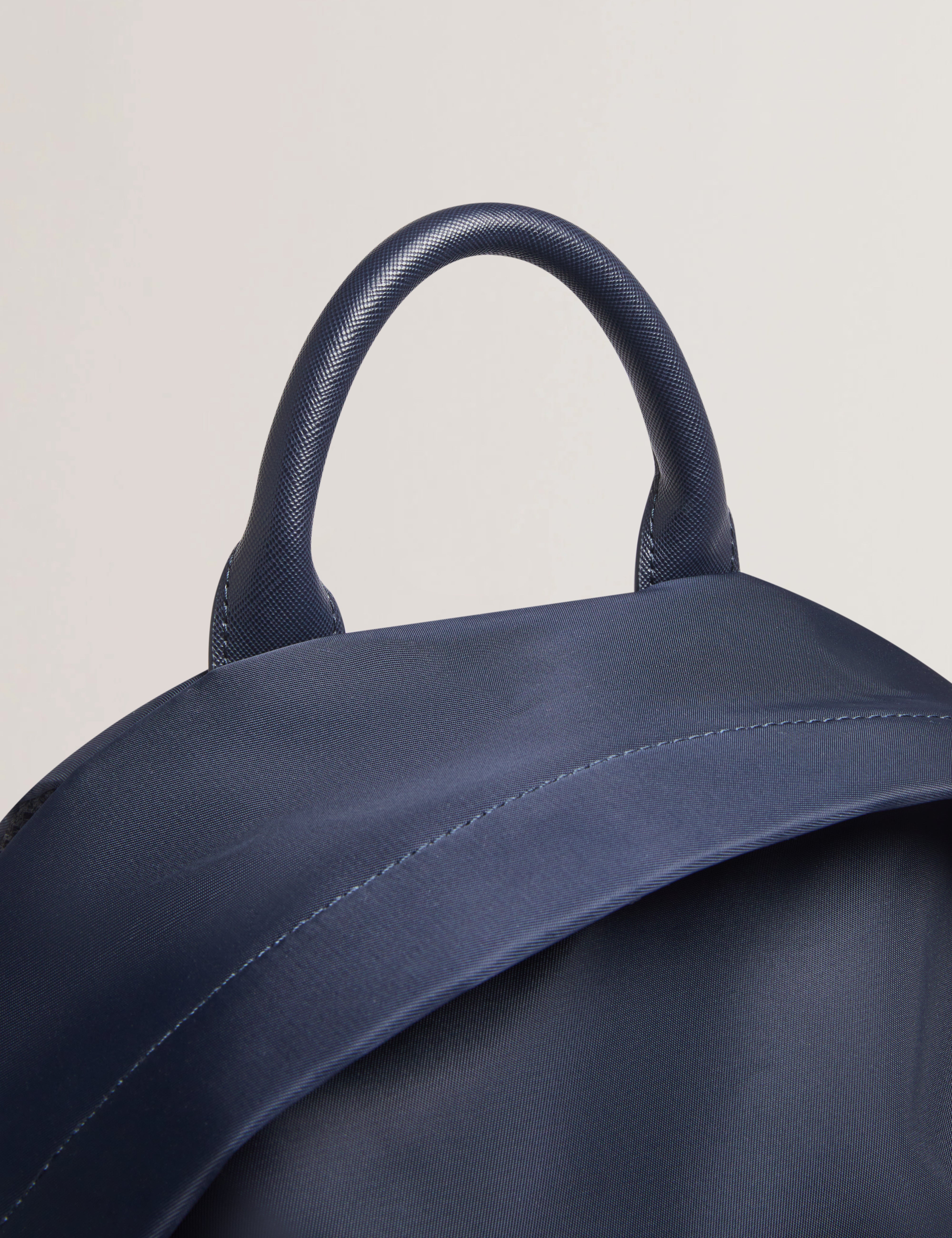 Rucken Core Twill Pu Striped Backpack Navy