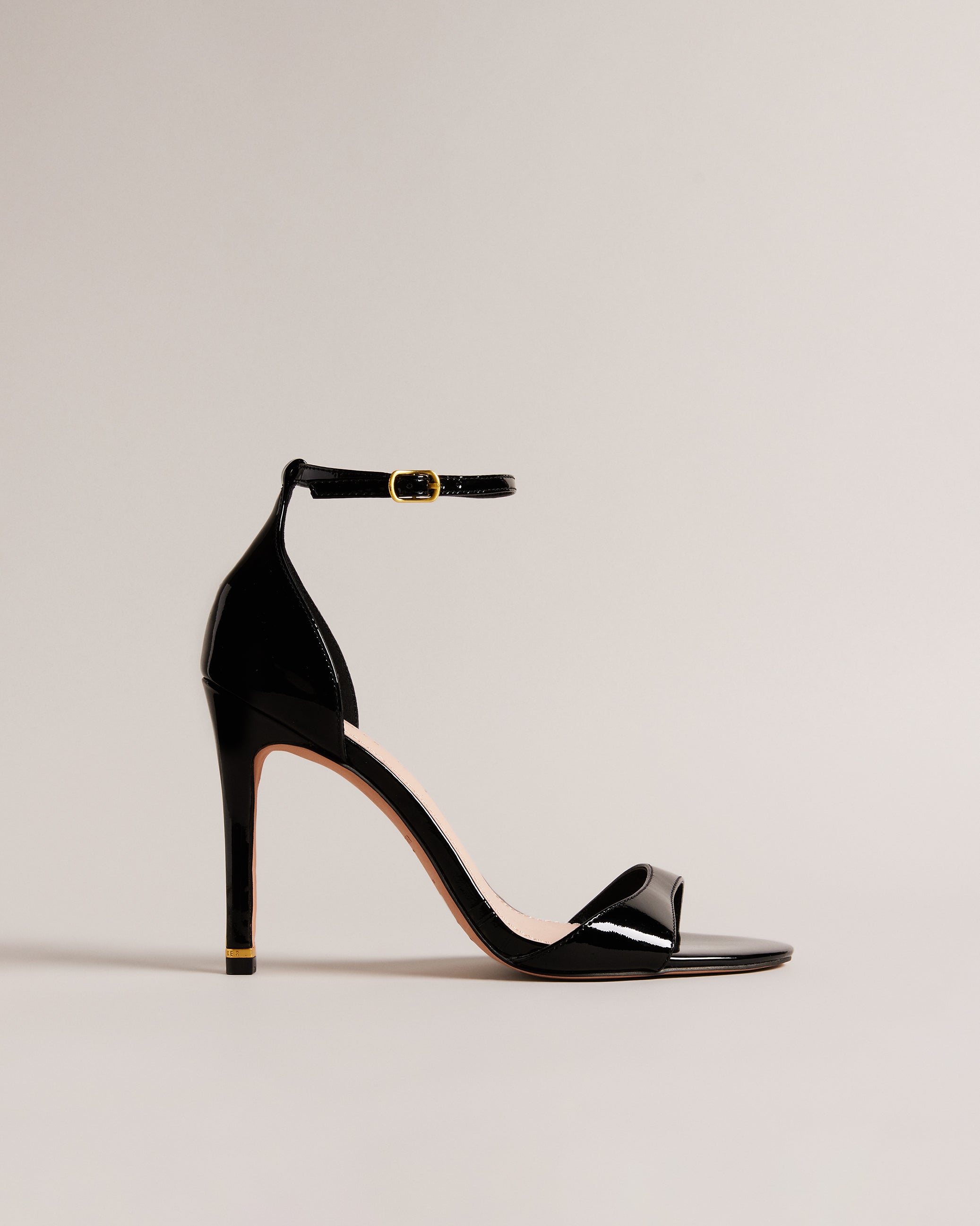Helmia Patent 103Mm Ankle Strap Sandal Black
