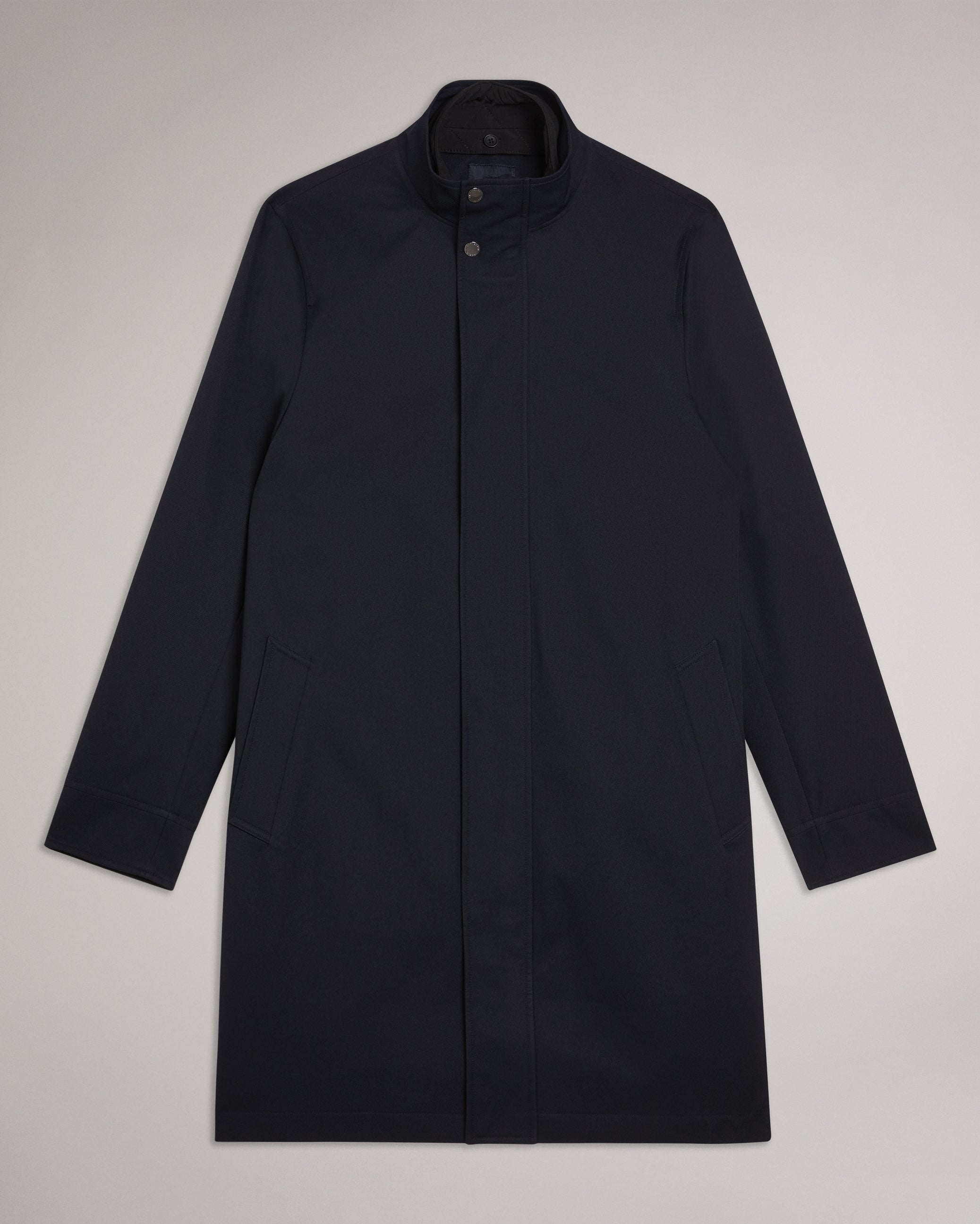 Erolson Nylon Funnel Neck Coat Navy