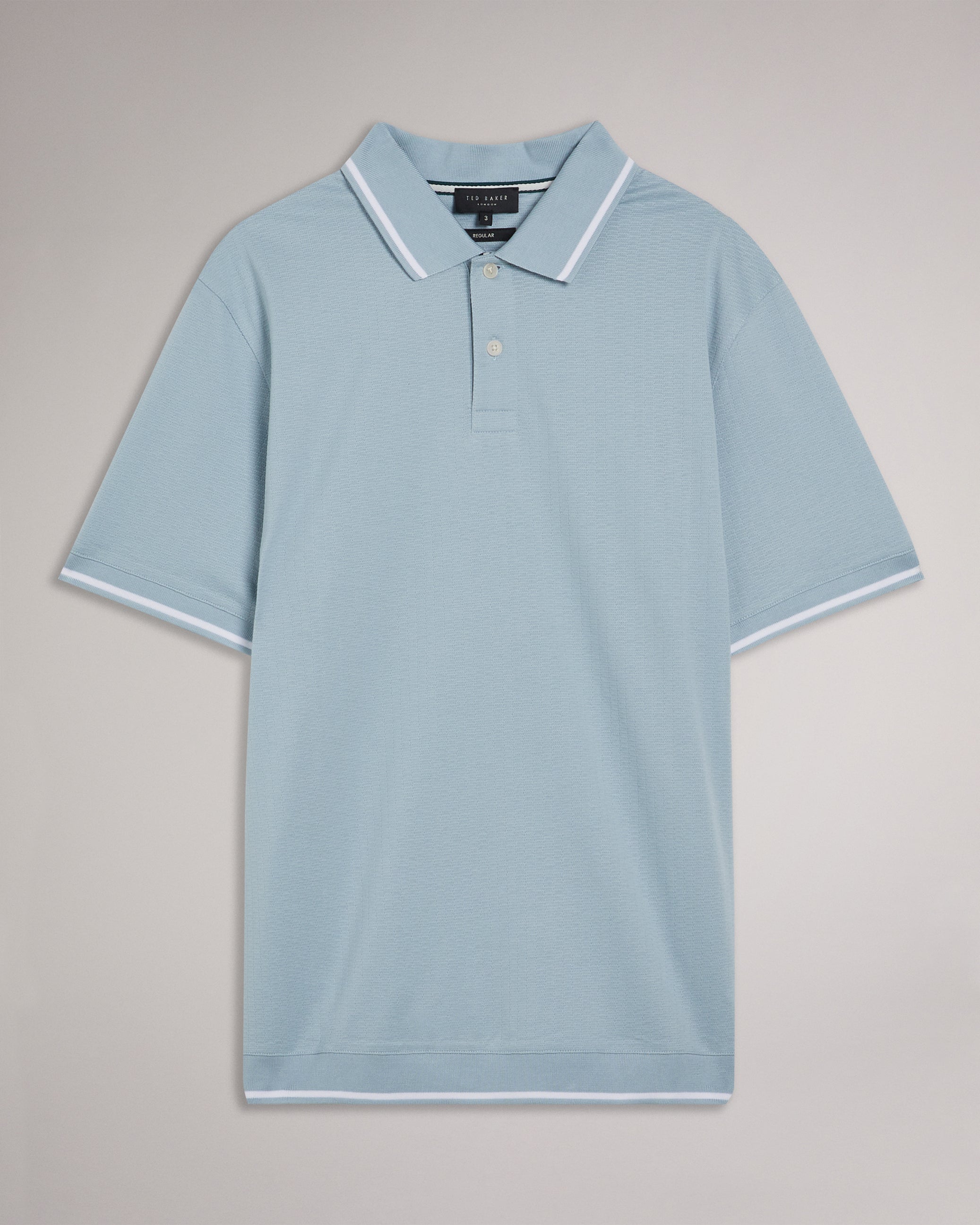Erwen Regular Fit Textured Polo Shirt Lt-Blue