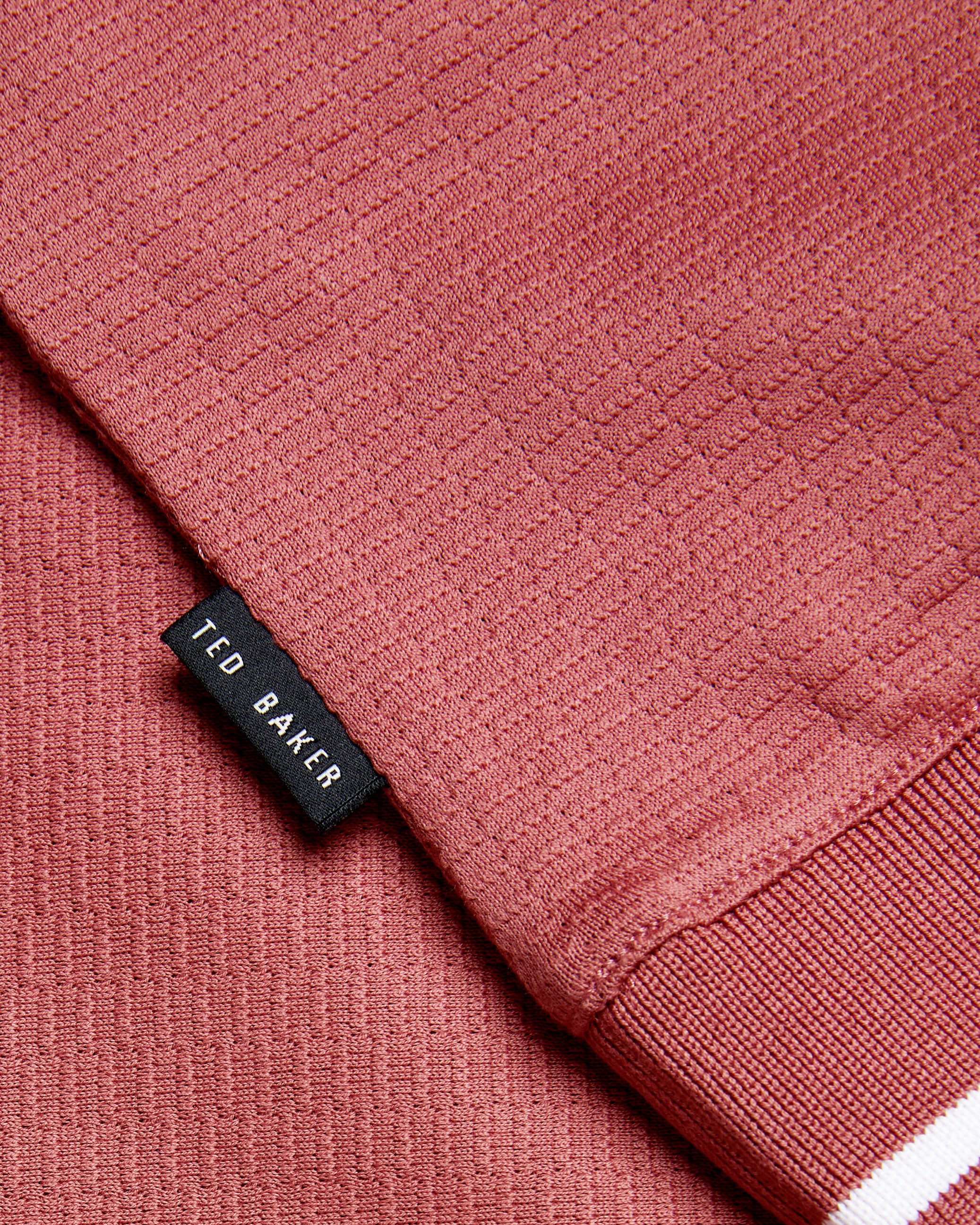 Erwen Regular Fit Textured Polo Shirt Mid-Pink