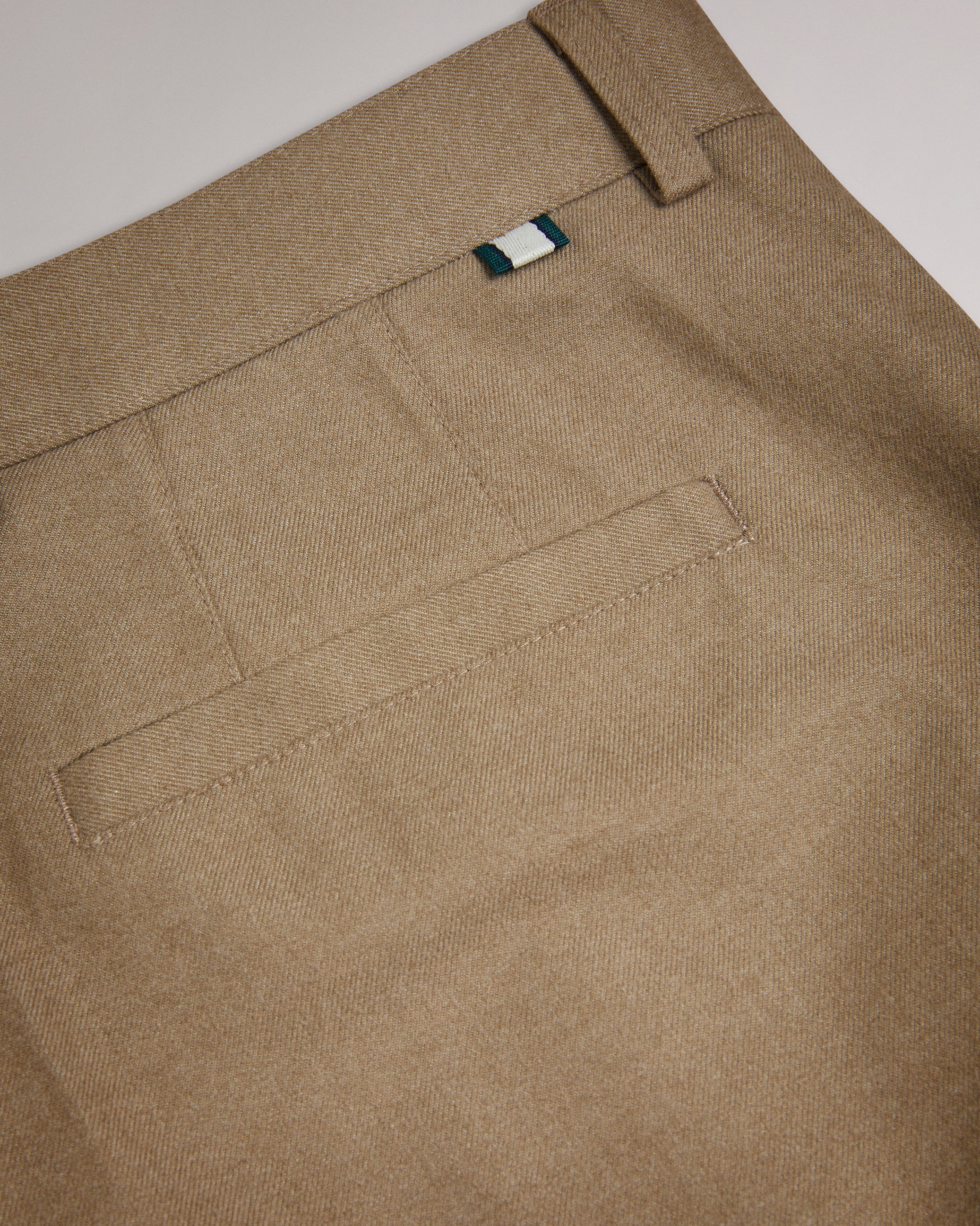 Quantem Flannel Trousers Taupe