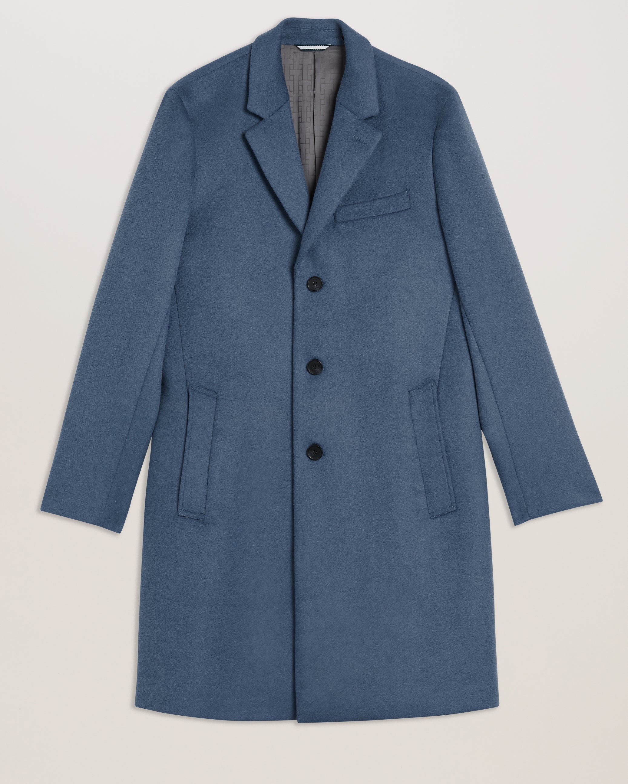 Rueby Wool Blend City Coat Mid-Blue