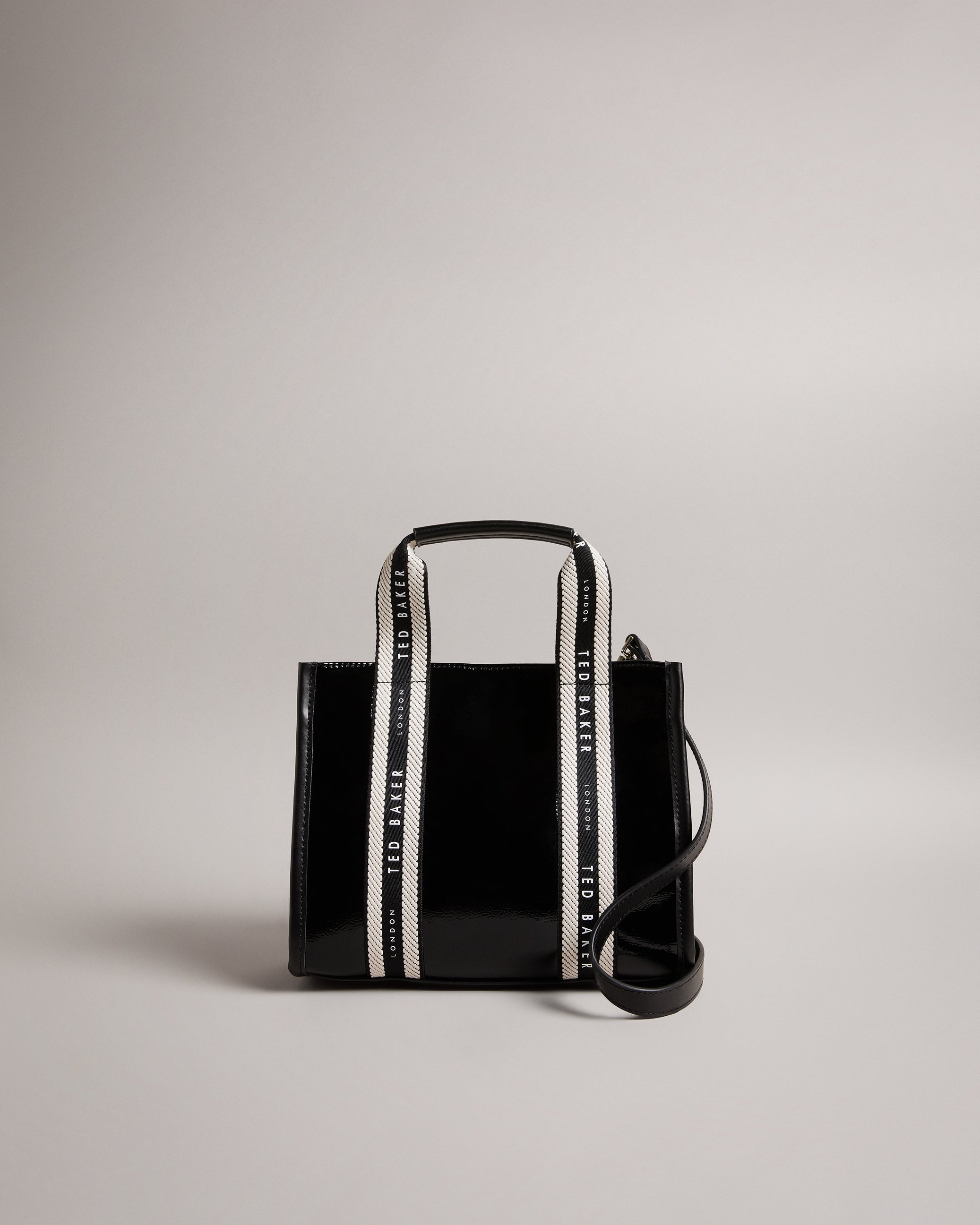 Celiane Small Branded Webbing Tote Bag Black