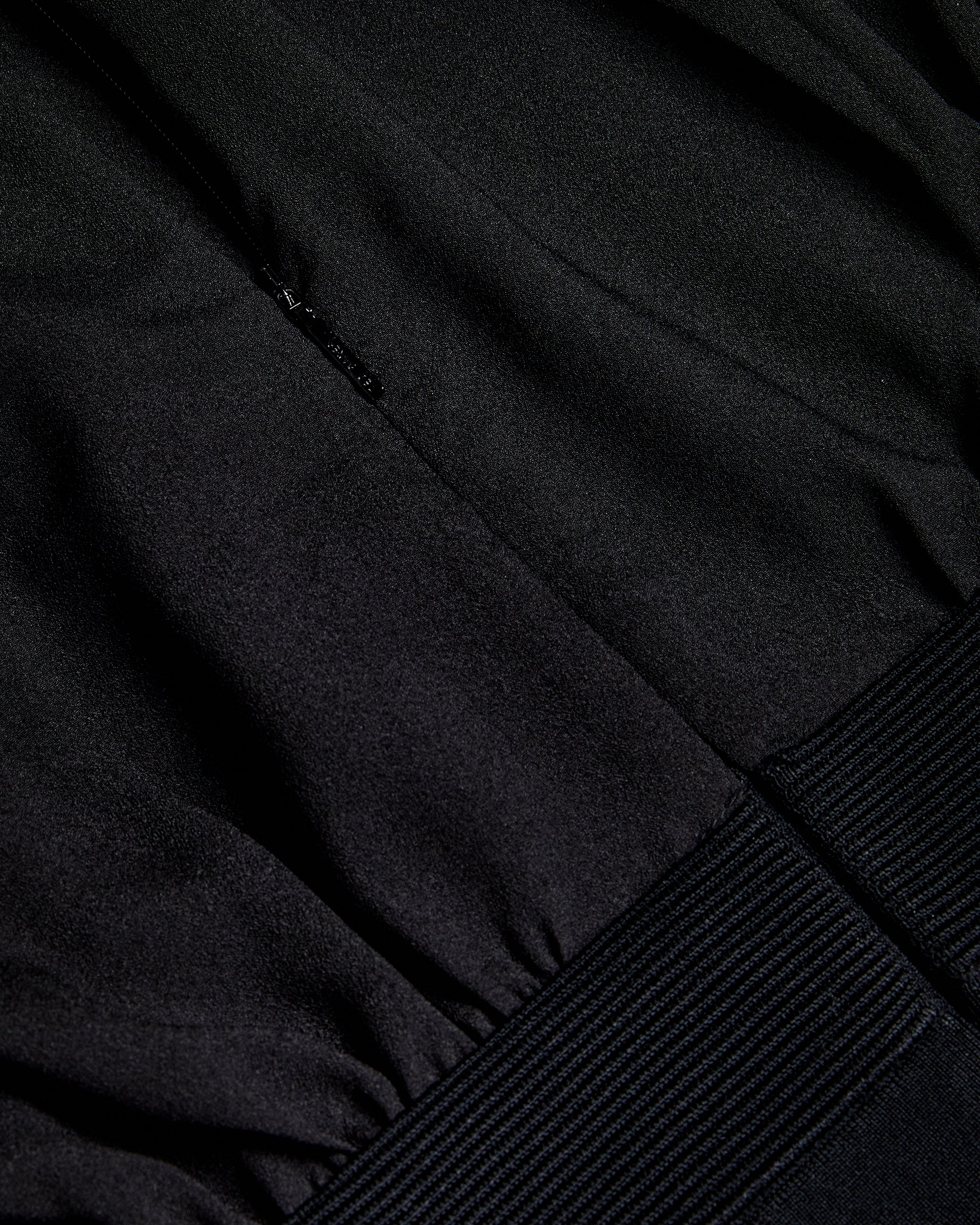 Mersea Midi Pencil Dress With Knit Skirt Black