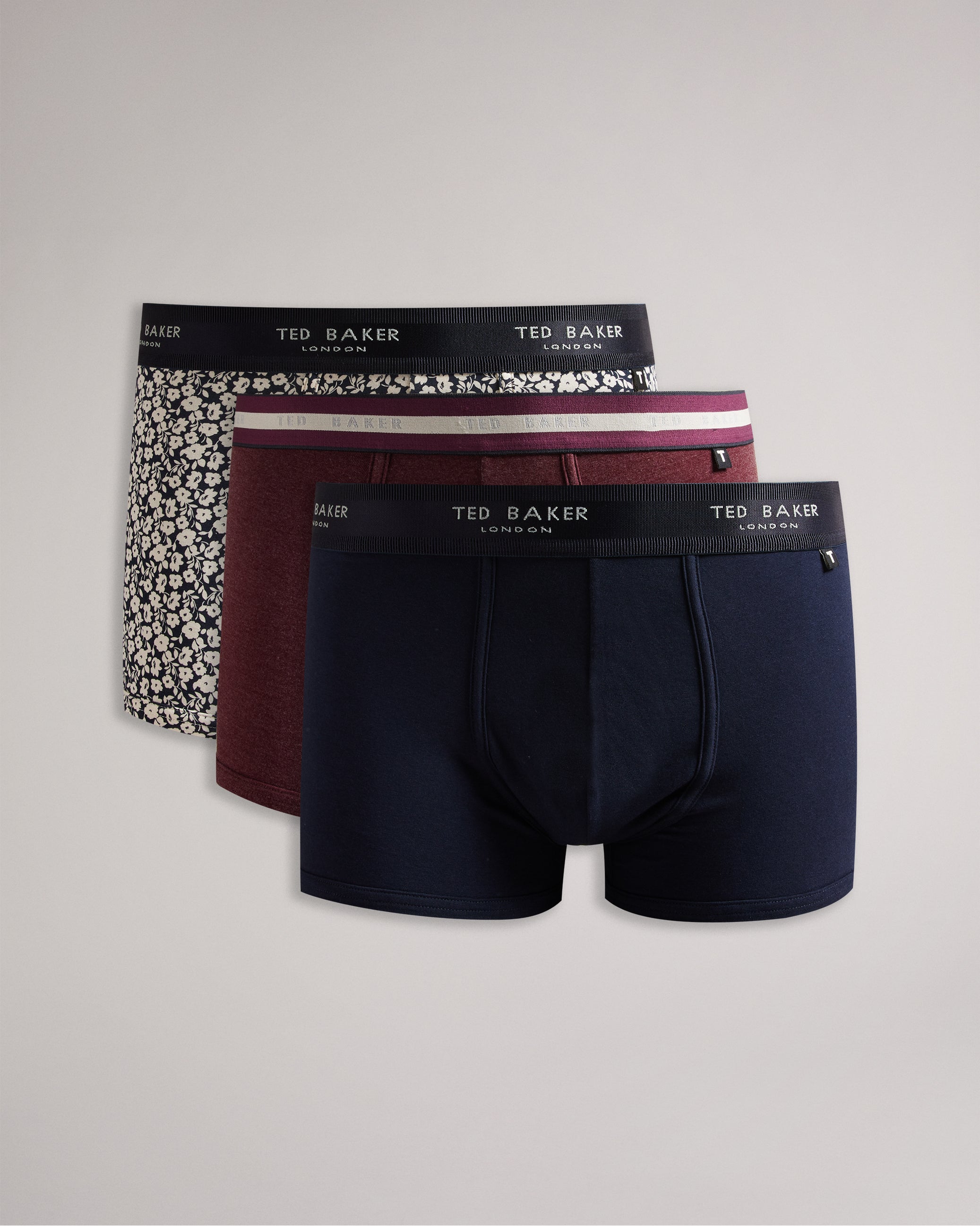Fabioo Three Pack Of Assorted Cotton Trunks Assorted