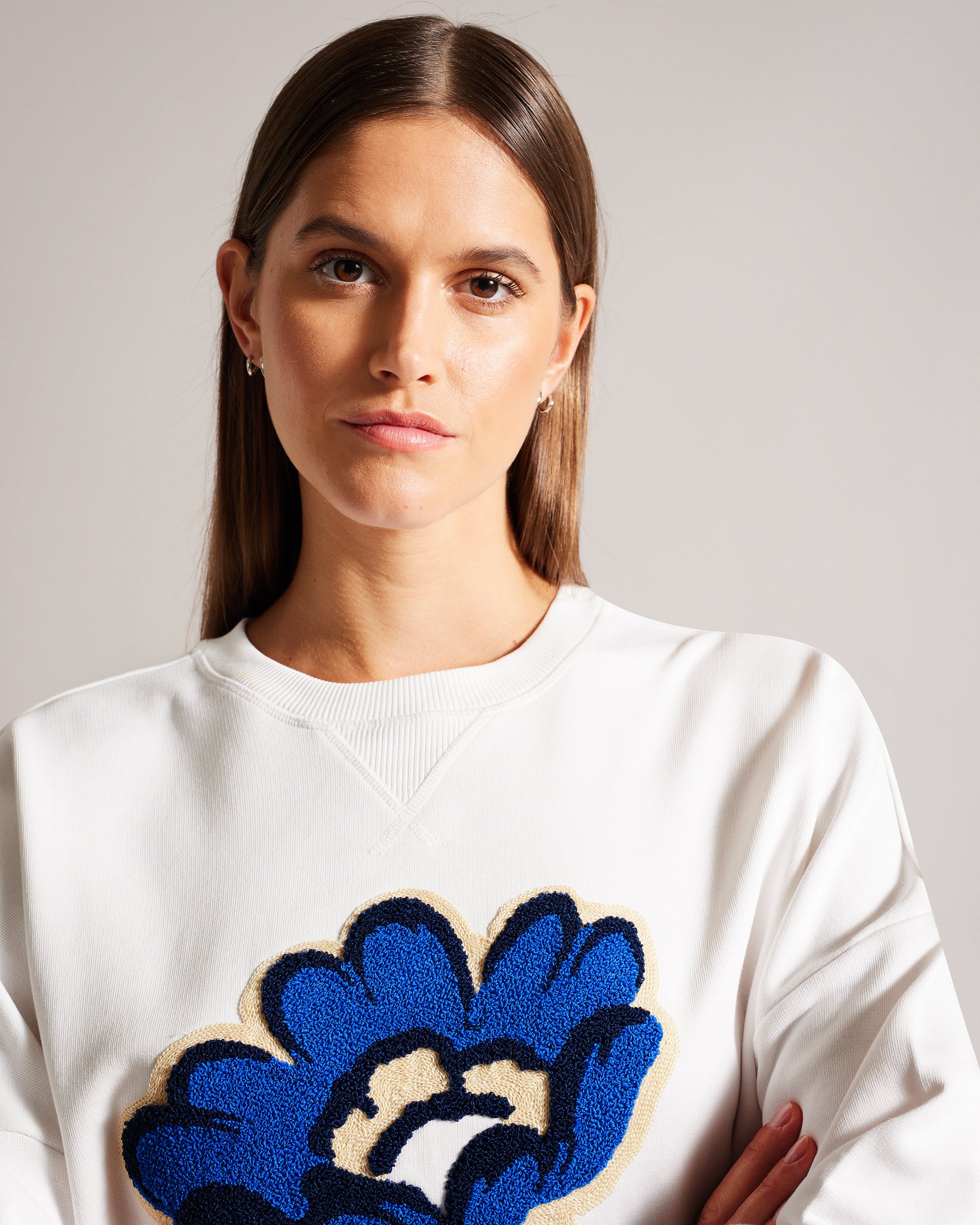 Karlaih Sweatshirt With Print Detail White