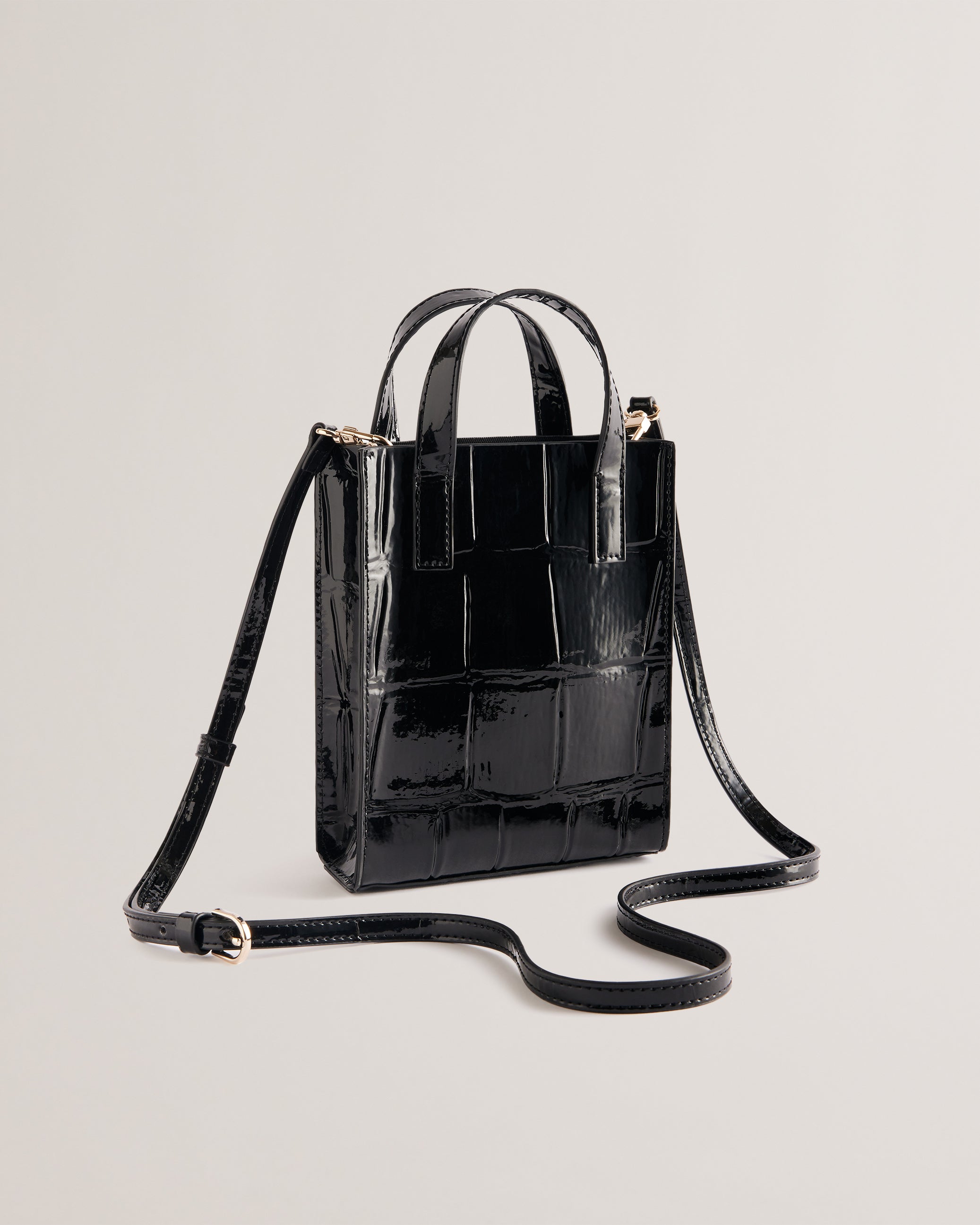 Gatocon Croc Effect Mini Icon Bag Jet-Black