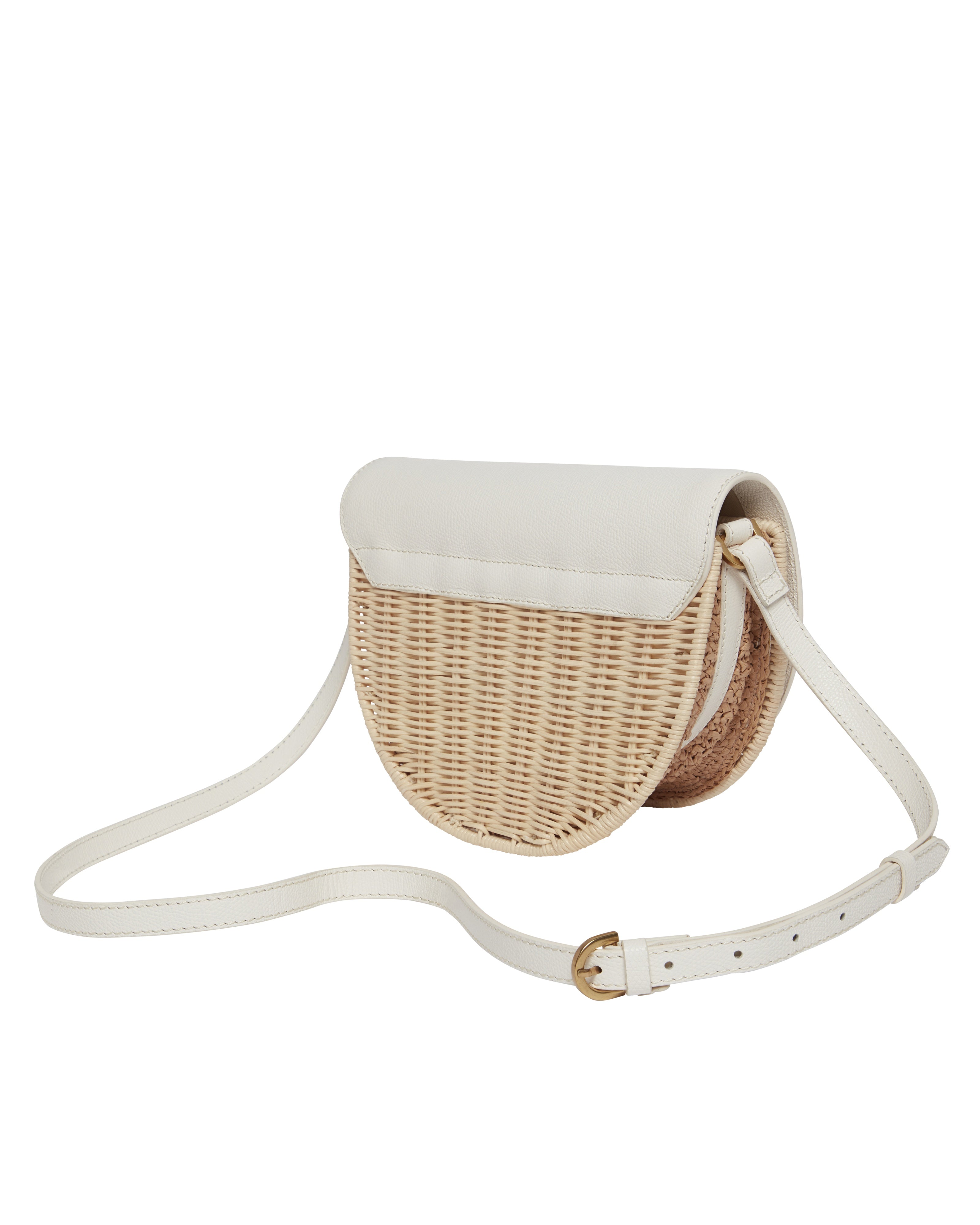 Oxfordd Padlock Detail Rattan Saddle B Ecru