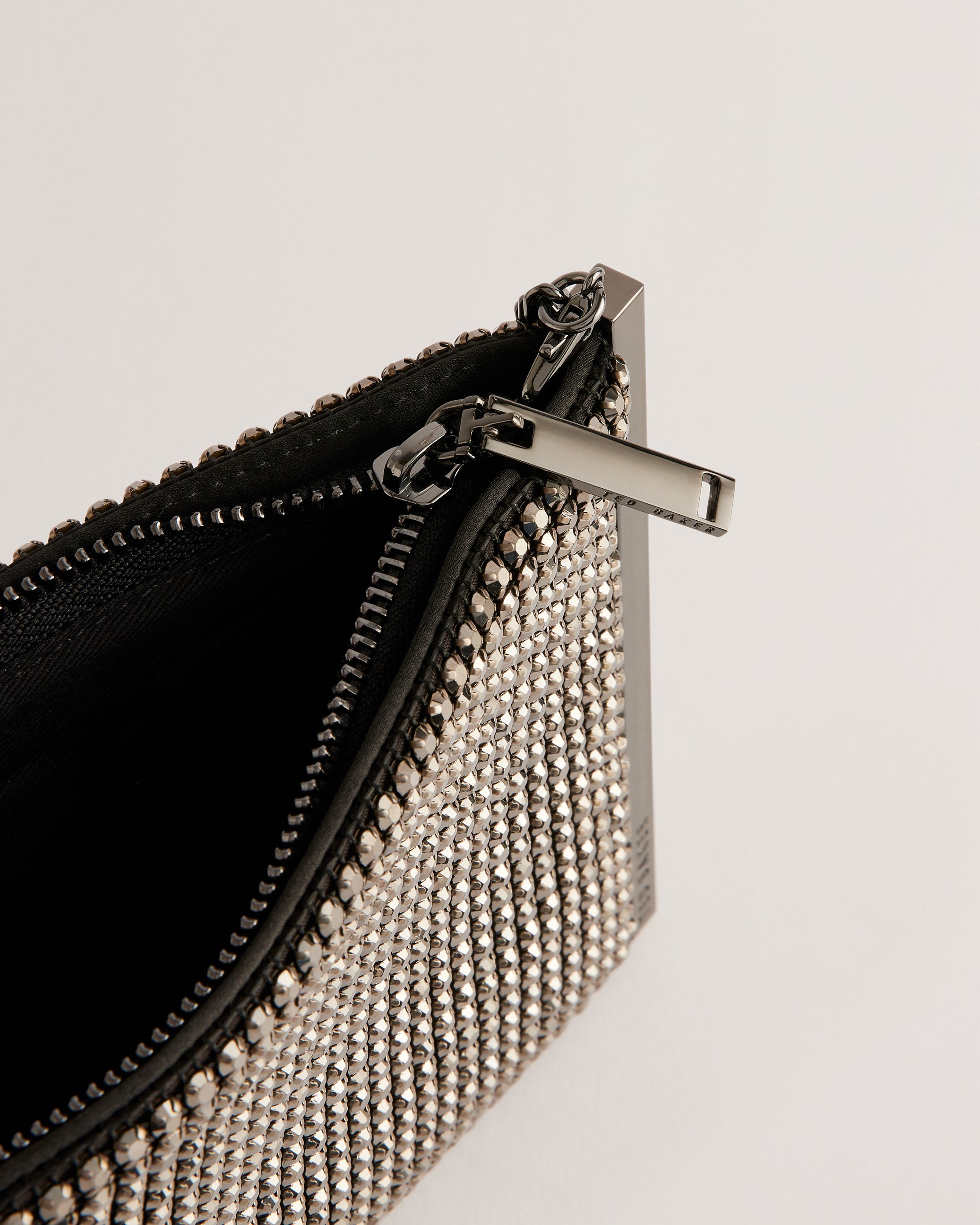 Glitzze Crystal Shoulder Bag Gunmetal