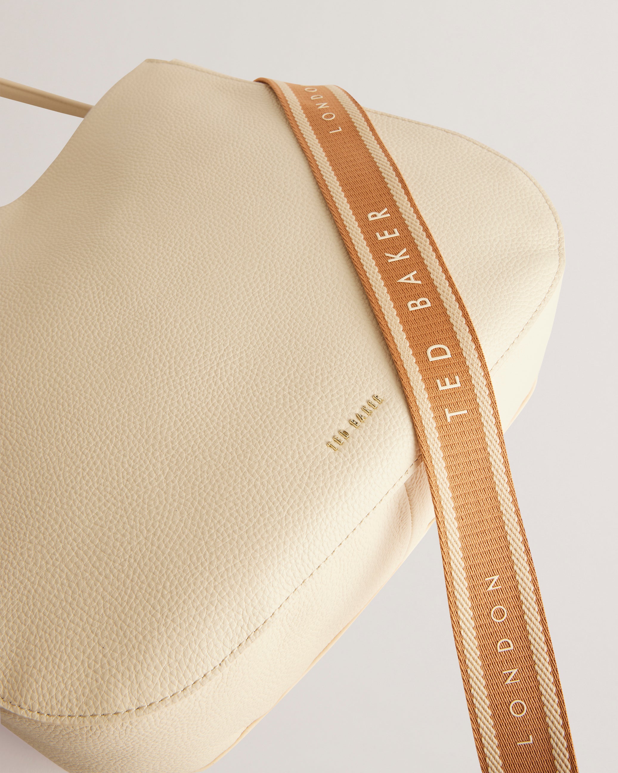 Darciel Large Branded Webbing Shoulder Bag Ivory