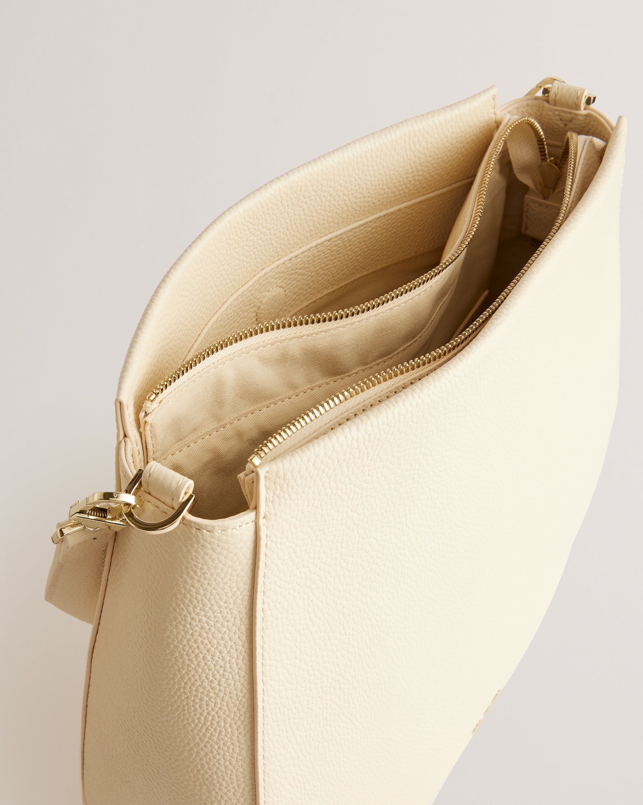 Darciel Large Branded Webbing Shoulder Bag Ivory