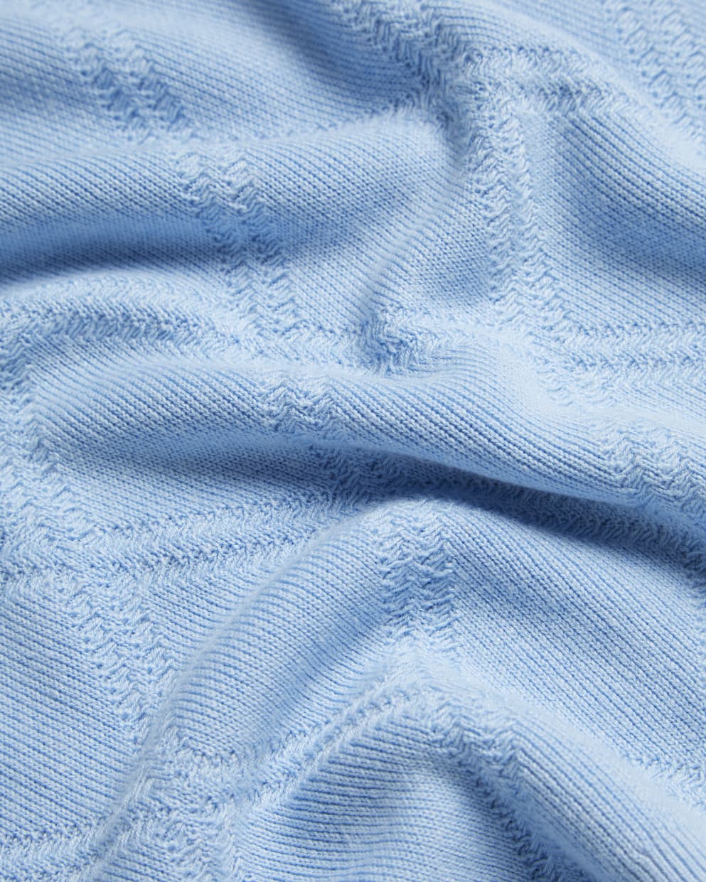 Ventar Diamond Knit Polo Shirt Pl-Blue