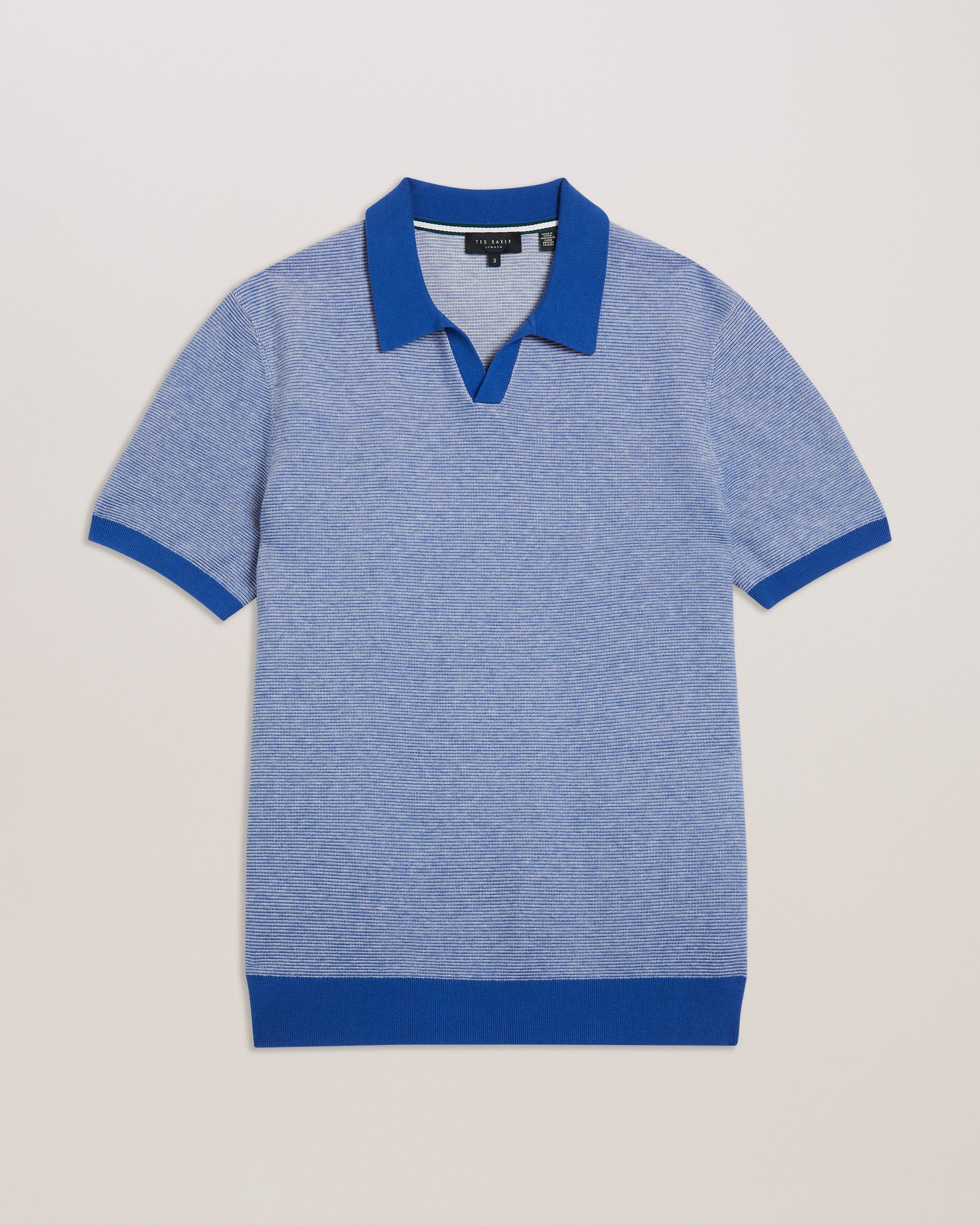 Wulder Regular SS Open Neck Polo Sky-Blue