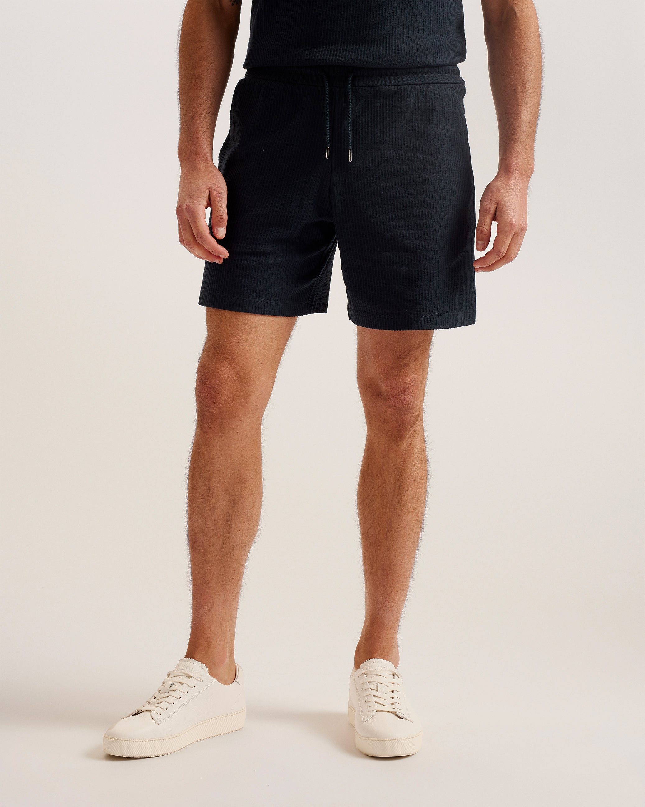 Airga Textured Jersey Shorts Navy