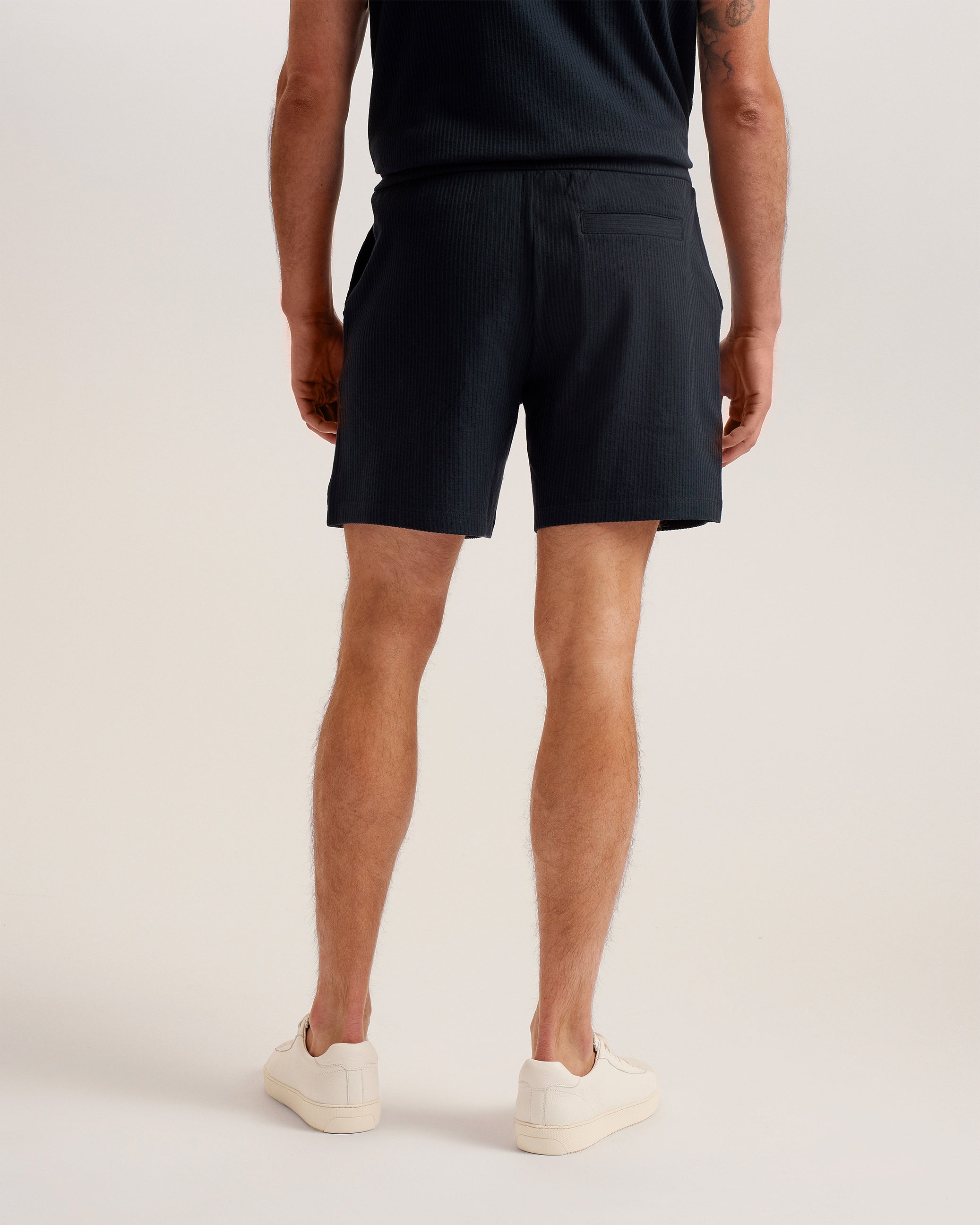 Airga Textured Jersey Shorts Navy