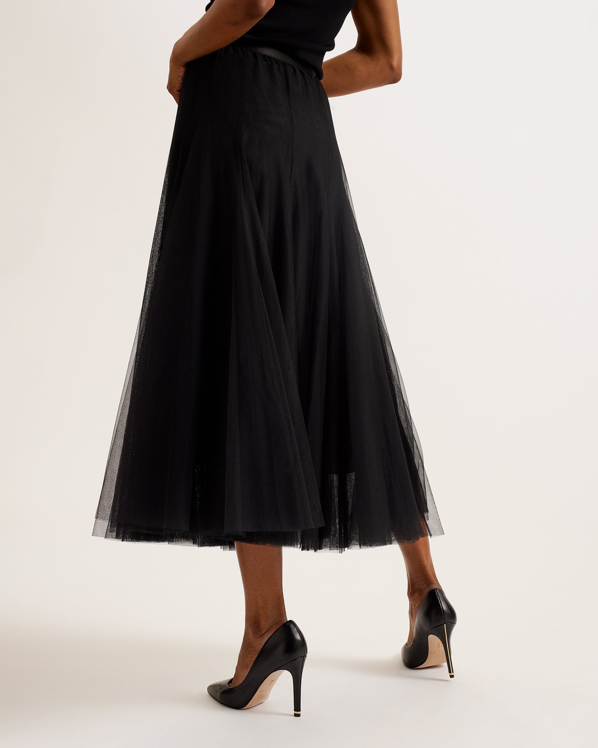 Akarii Midi Length Skirt With Insert Black