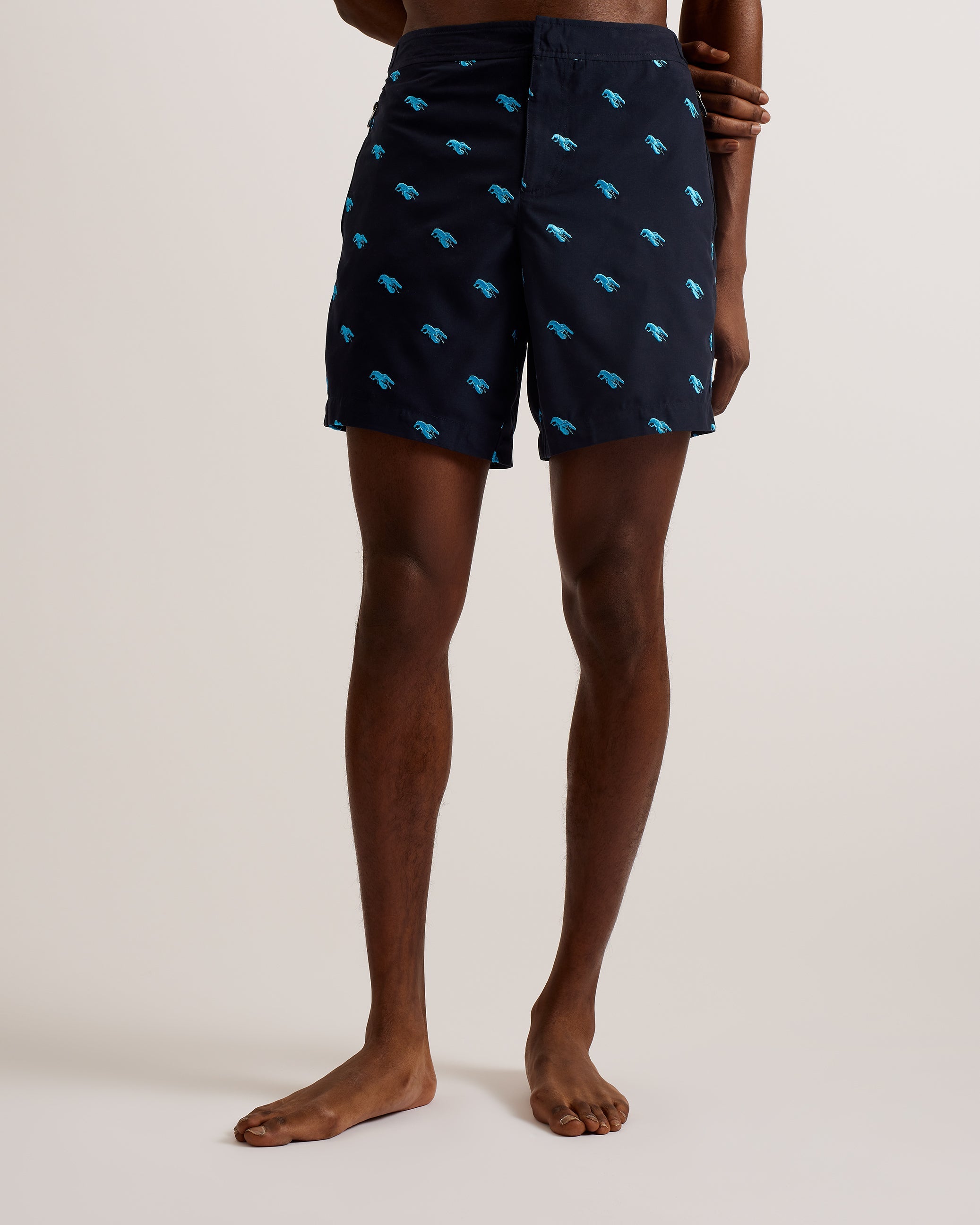 Lobta Embroidered Lobster Swimshort Navy